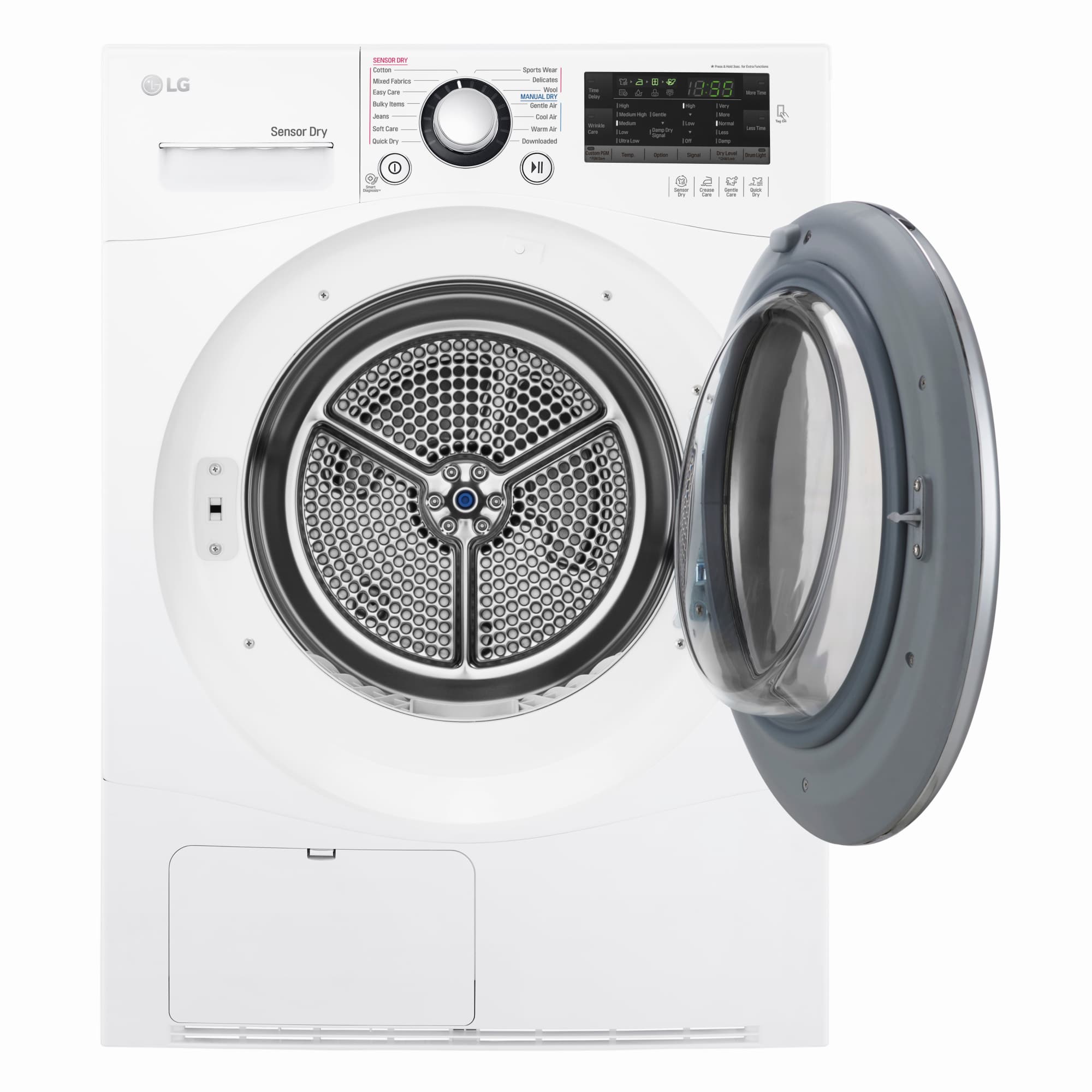 LG DLEC888W 24 Inch Electric Smart Dryer with 4.2 Cu. Ft. Capacity