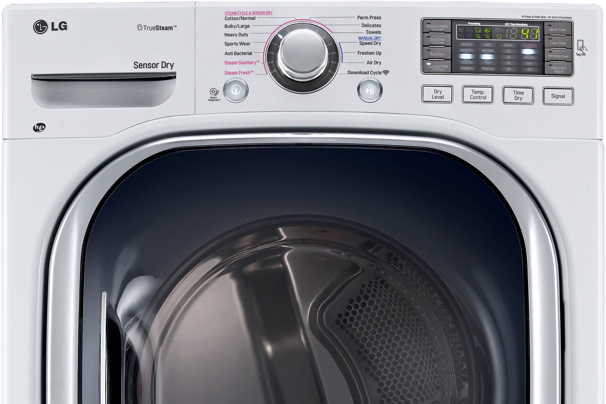 LG DLEX4270W 27 Inch 7.4 cu. ft. Electric Dryer with 14 Drying Programs