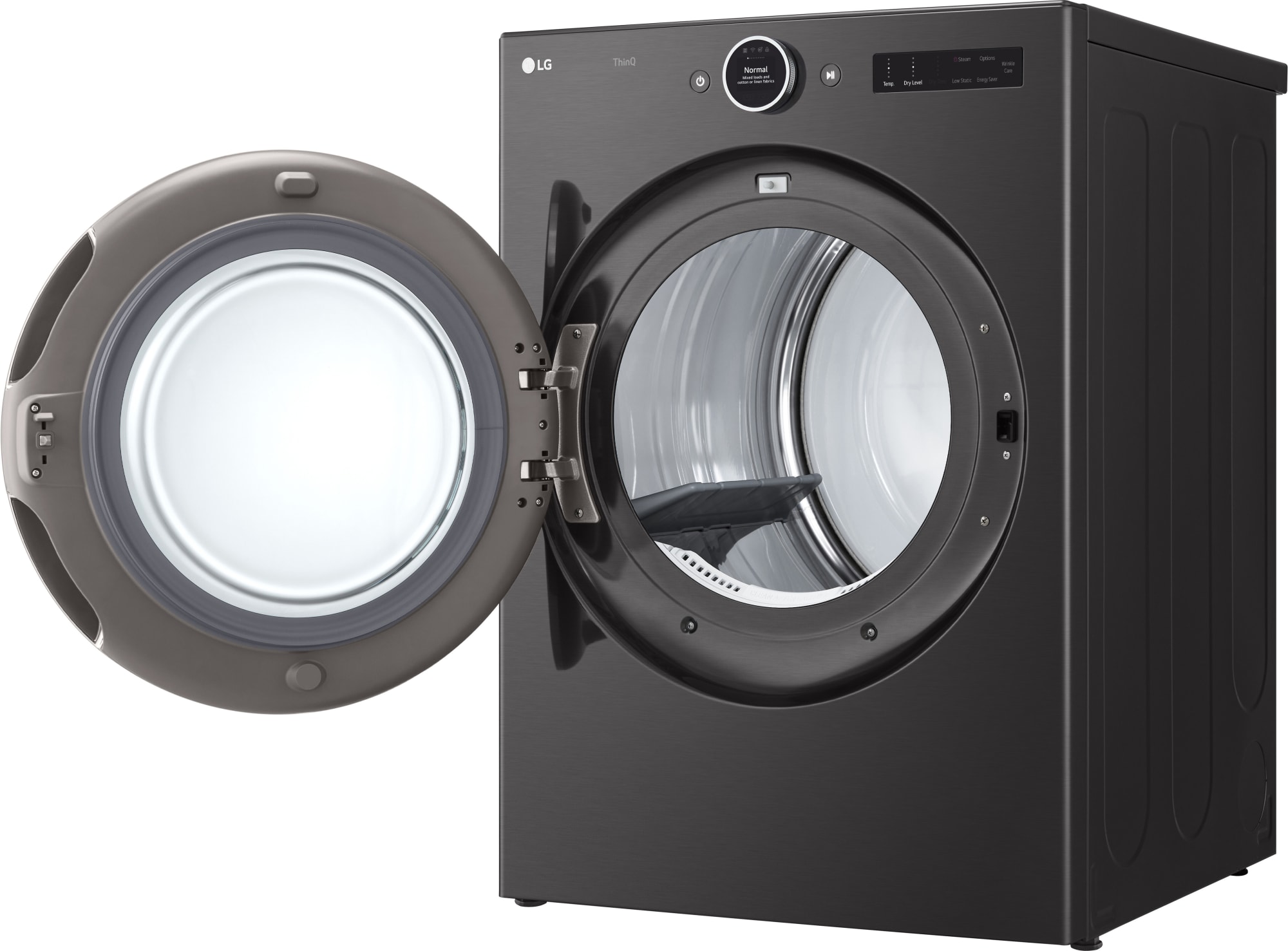 LG DLEX6700B 27 Inch Smart Electric Dryer with 7.4 Cu. Ft. Capacity, 23