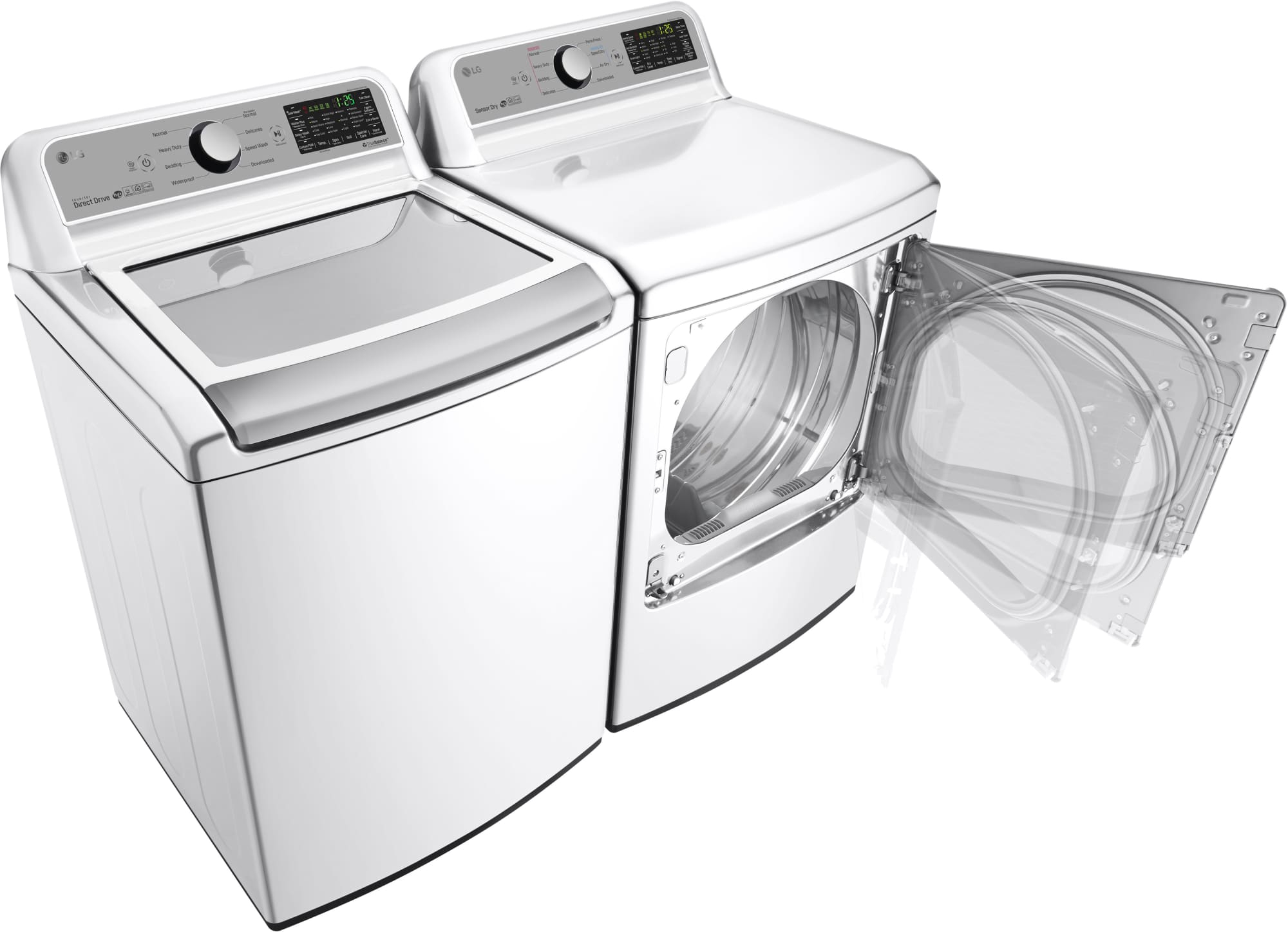 LG WT7300CW 27 Inch Top Load Smart Washer with 5.0 Cu. Ft. Capacity, SenseClean™ System, 6Motion