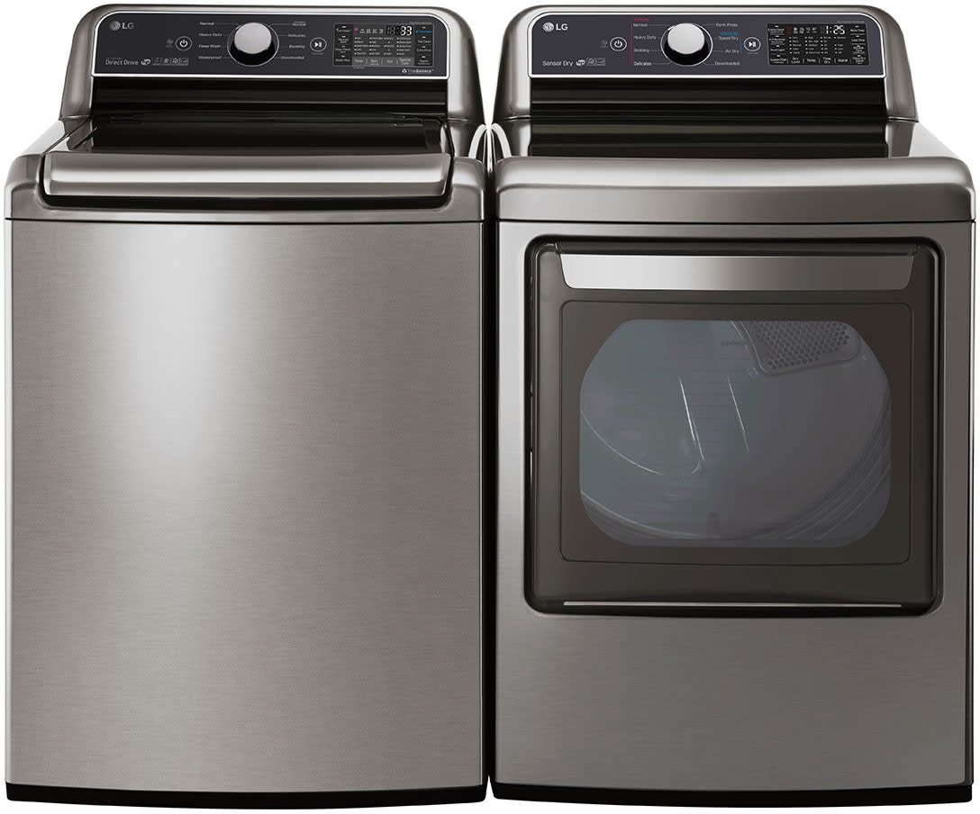 LG LGWADREV7305 Side-by-Side Washer & Dryer Set with Top Load Washer ...