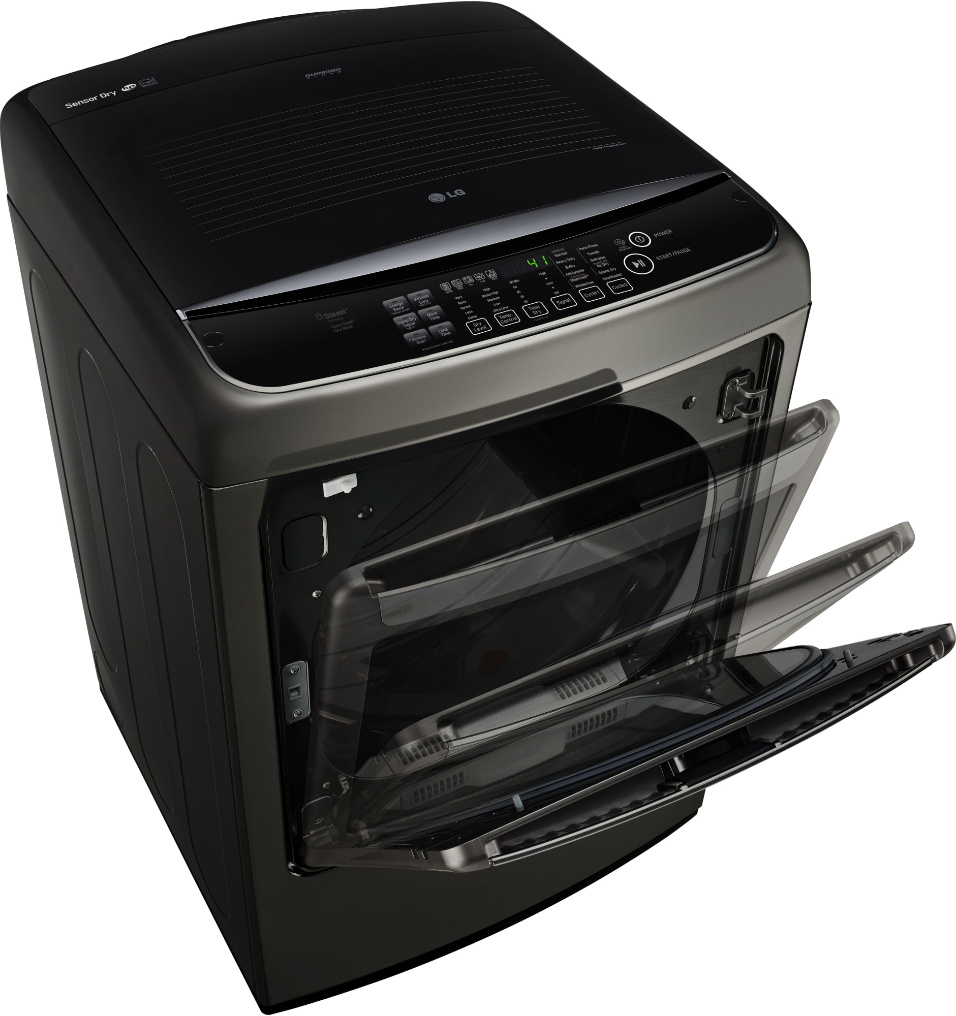 LG DLEY1901KE 27 Inch Electric Dryer with EasyLoad™ Door, Steam, WiFi