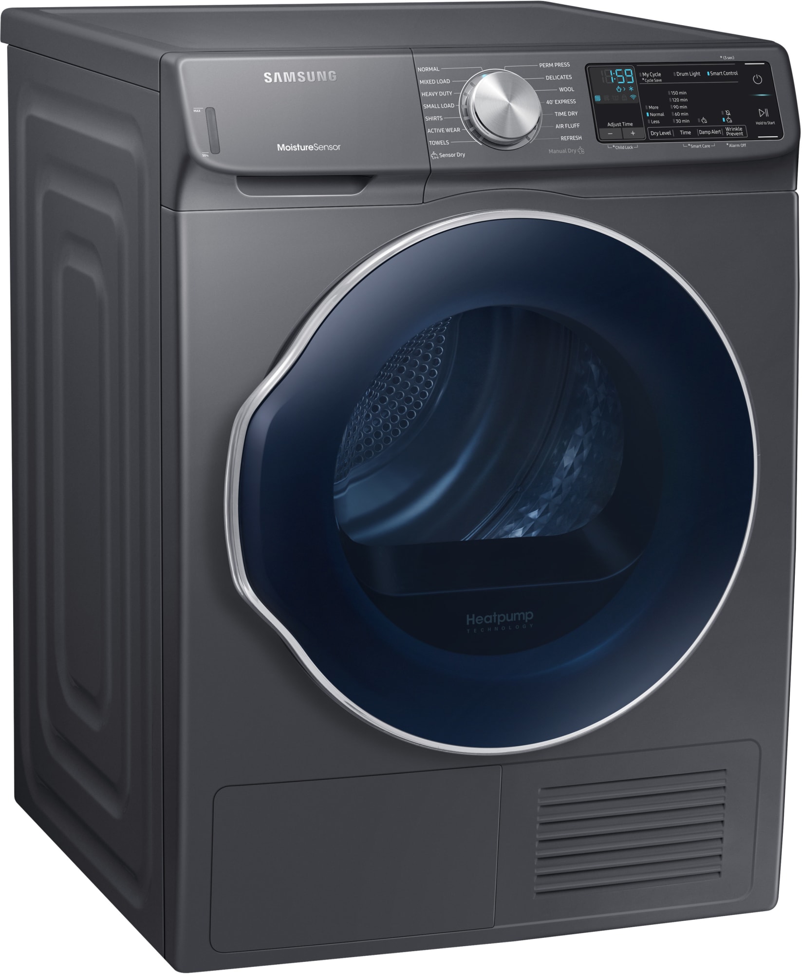 Samsung DV22N6850HX 24 Inch Ventless Electric Heat Pump Dryer with Intelligent Drying Qrator