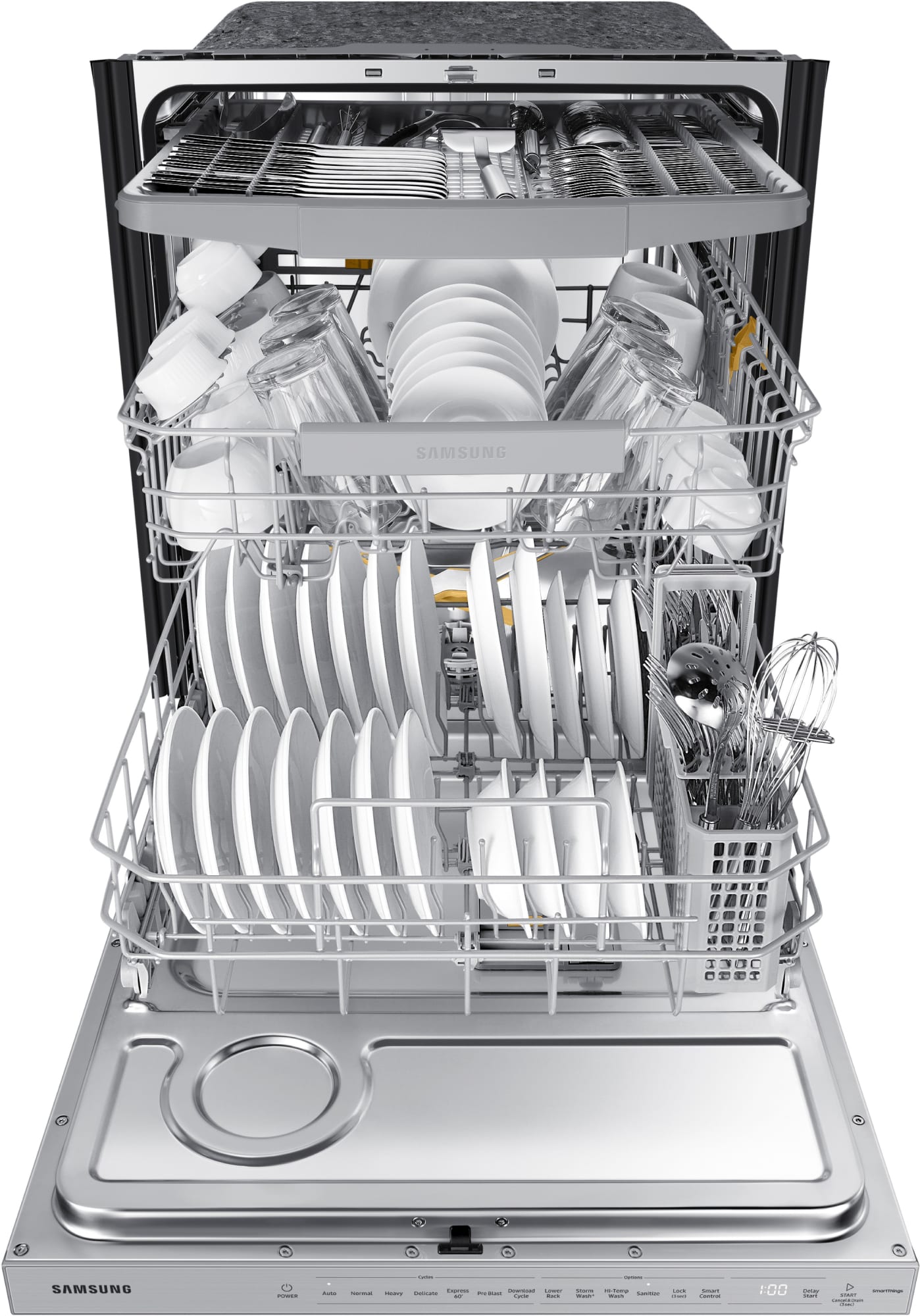 Samsung DW80B6060US 24 Inch Fully Integrated Smart Dishwasher with 15 ...