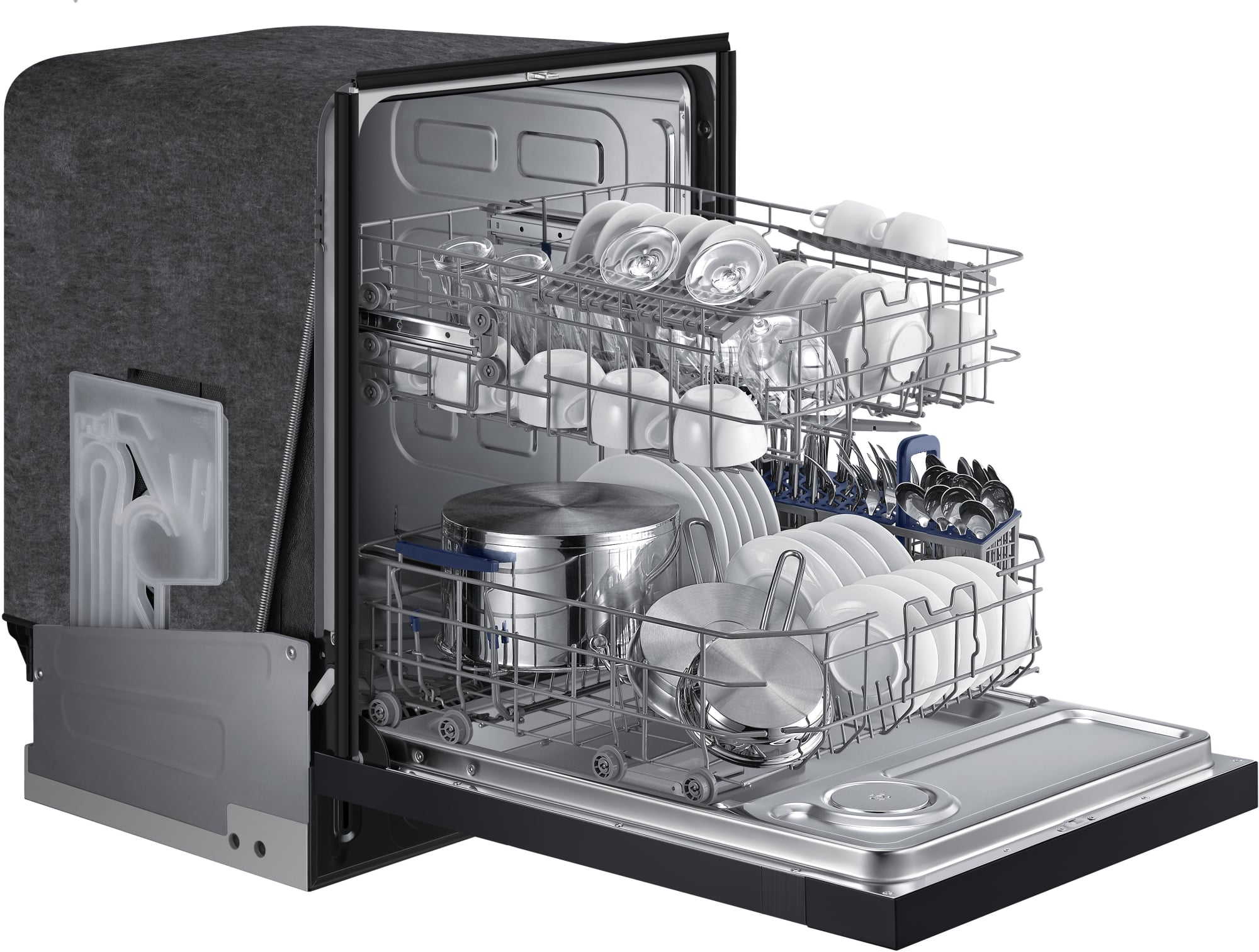 Samsung DW80J3020UB Full Console Dishwasher with Digital Leakage Sensor, Hidden Heating Element