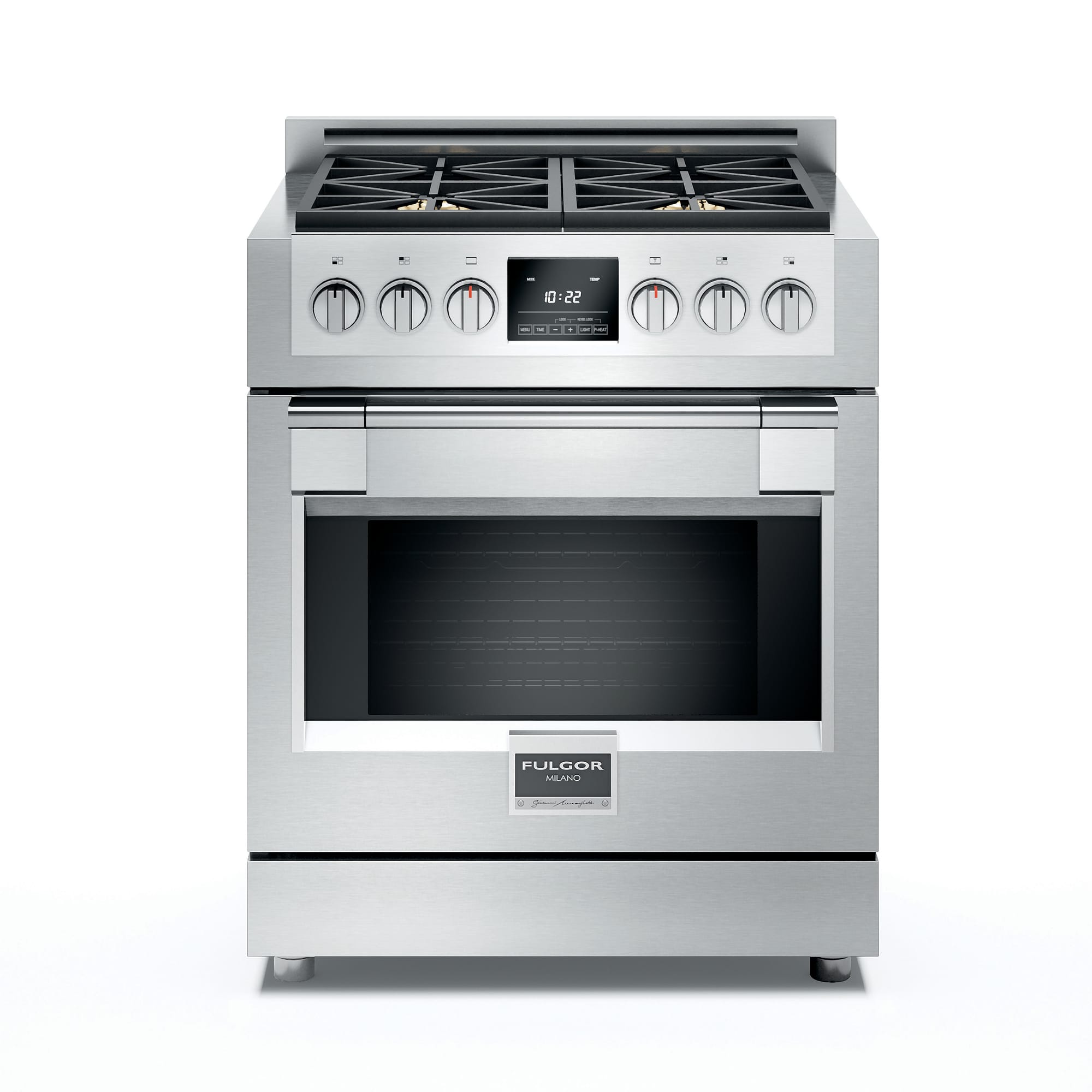Fulgor Milano F6PDF304S1 30 Inch Freestanding Dual Fuel Range with 4 18,000BTU Burners, 4.1 cu