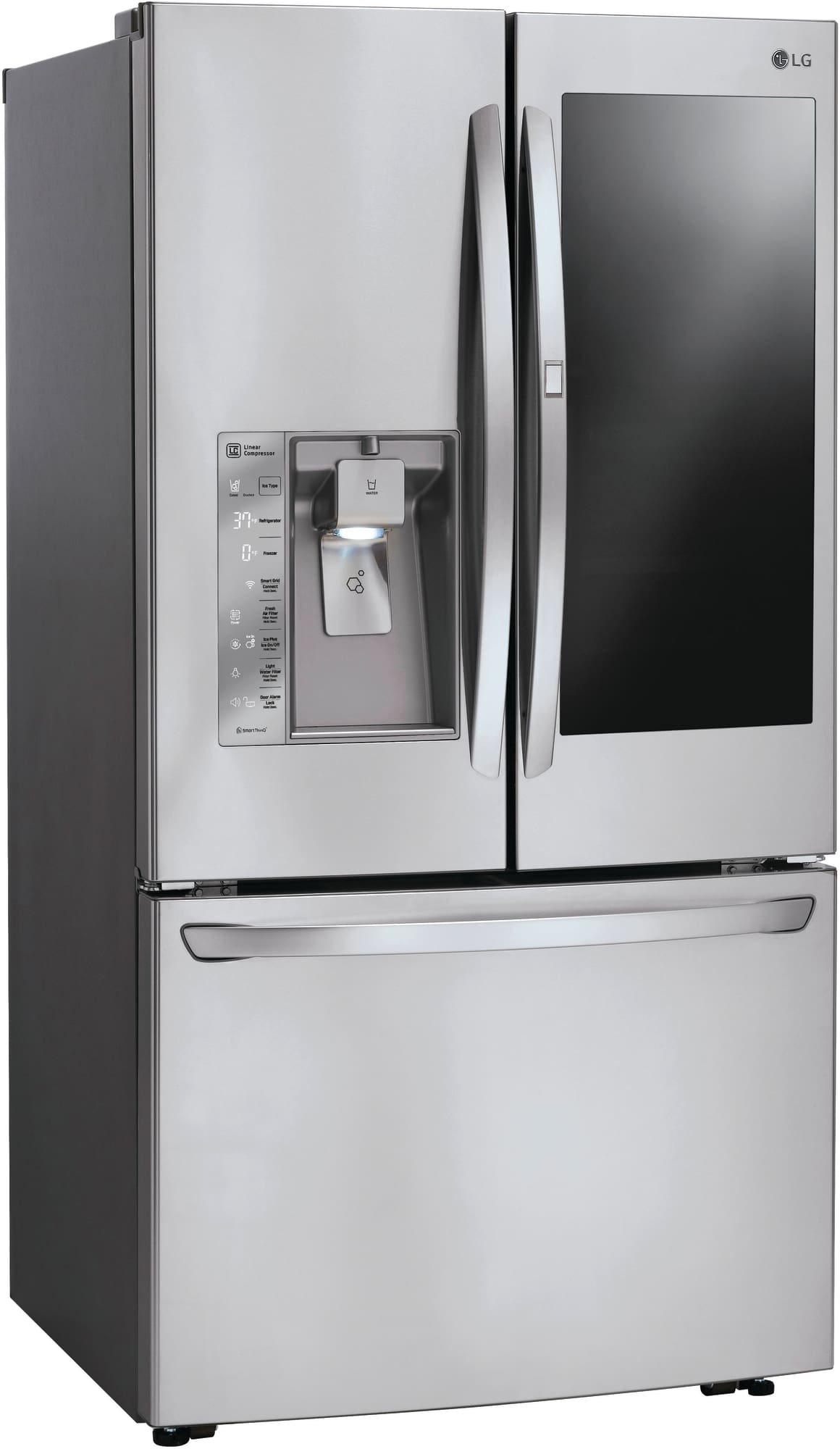 LG LFXC24796S 36 Inch Counter Depth Smart French Door Refrigerator with