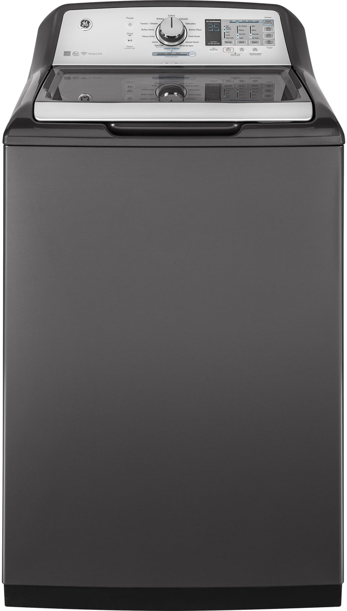 GE GEWADREDG755 SidebySide Washer & Dryer Set with Top Load Washer