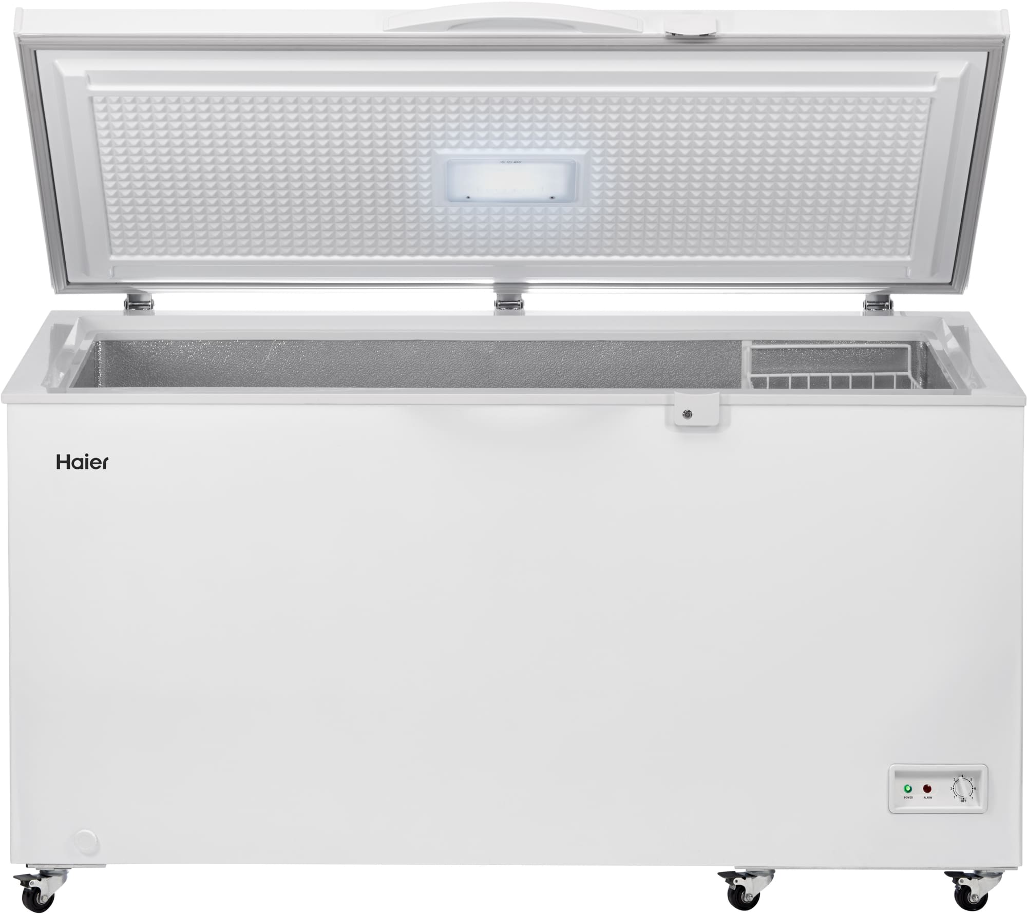 Haier HFC1504ACW 60 1/2 Inch Chest Freezer with 14.5 Cu. Ft. Capacity