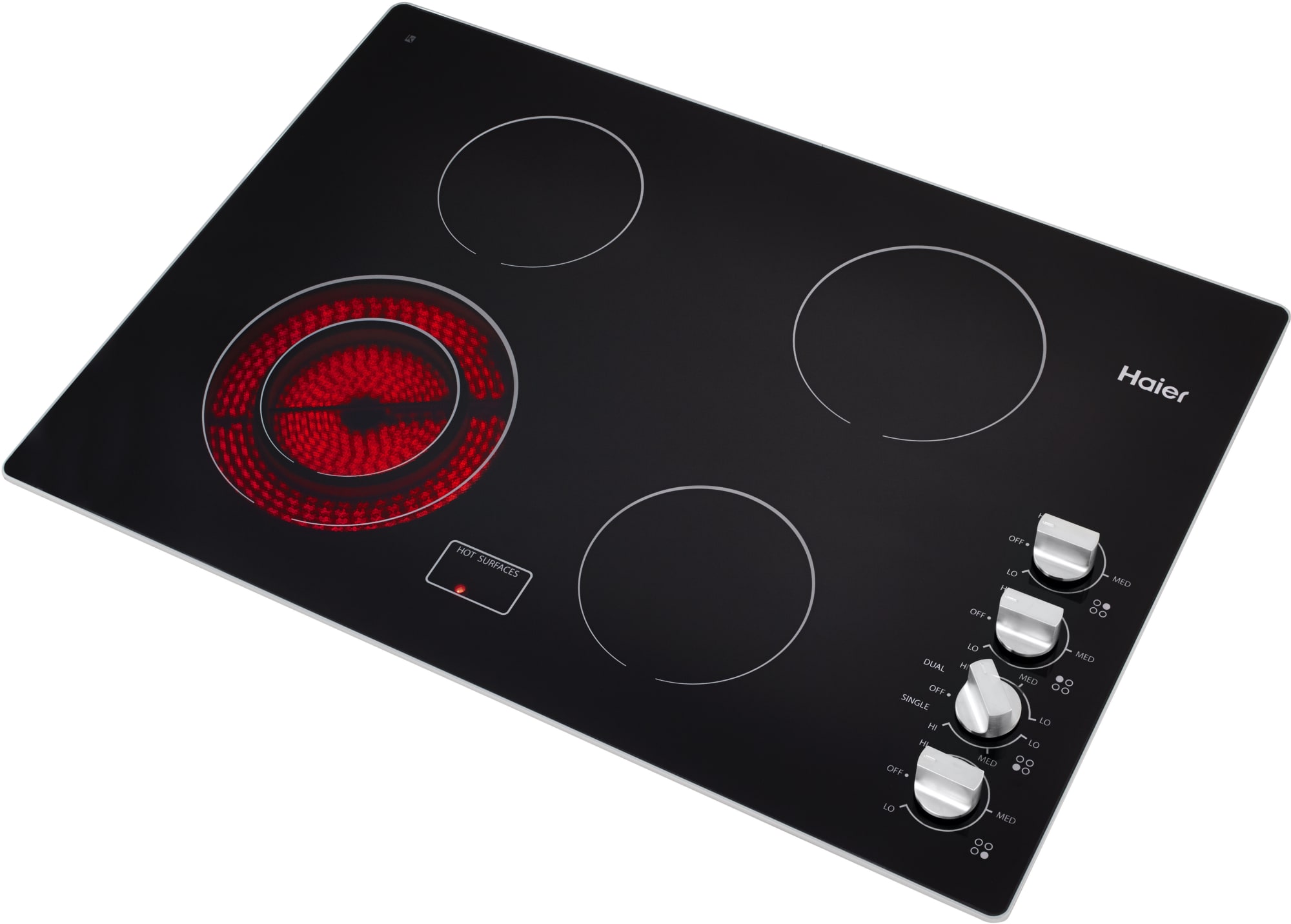 Haier HCC3320AES 30 Inch Electric Cooktop with 4 Radiant Elements, Dual