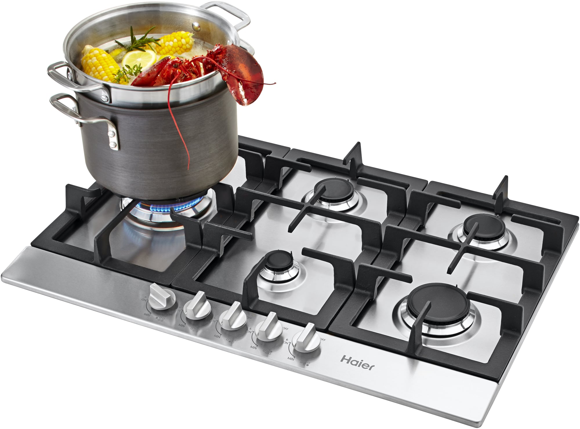 Haier HCC3230AGS 30 Inch Gas Cooktop with Triple Ring Burner