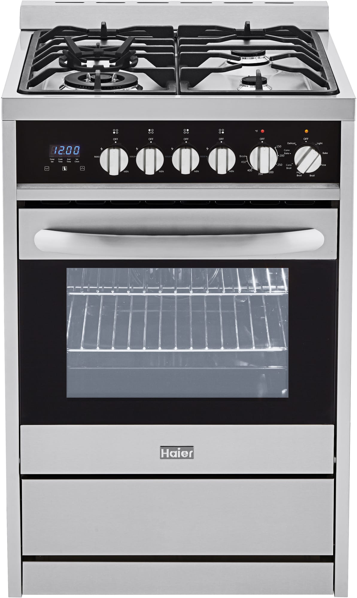 Haier HCR2250ADS 24 Inch Dual Fuel Range with European Convection