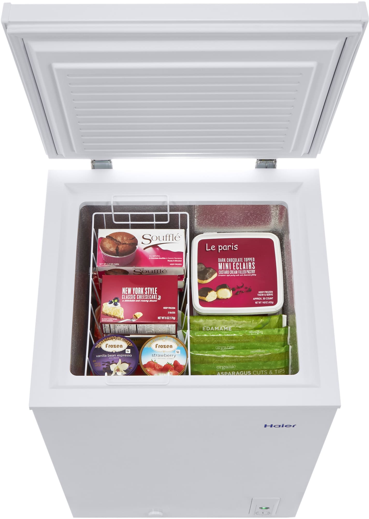 Haier HFC3501ACW 22 1/2 Inch Chest Freezer with 3.5 cu. ft. Capacity