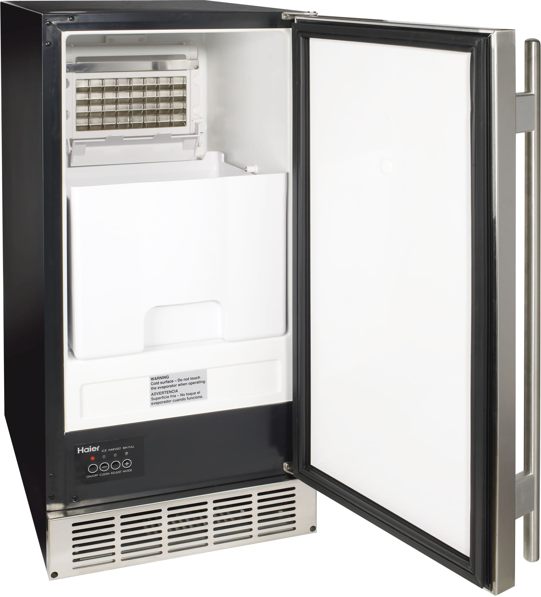Haier HI50IB20SS 15 Inch Freestanding/Builtin Ice Maker with 50 lbs