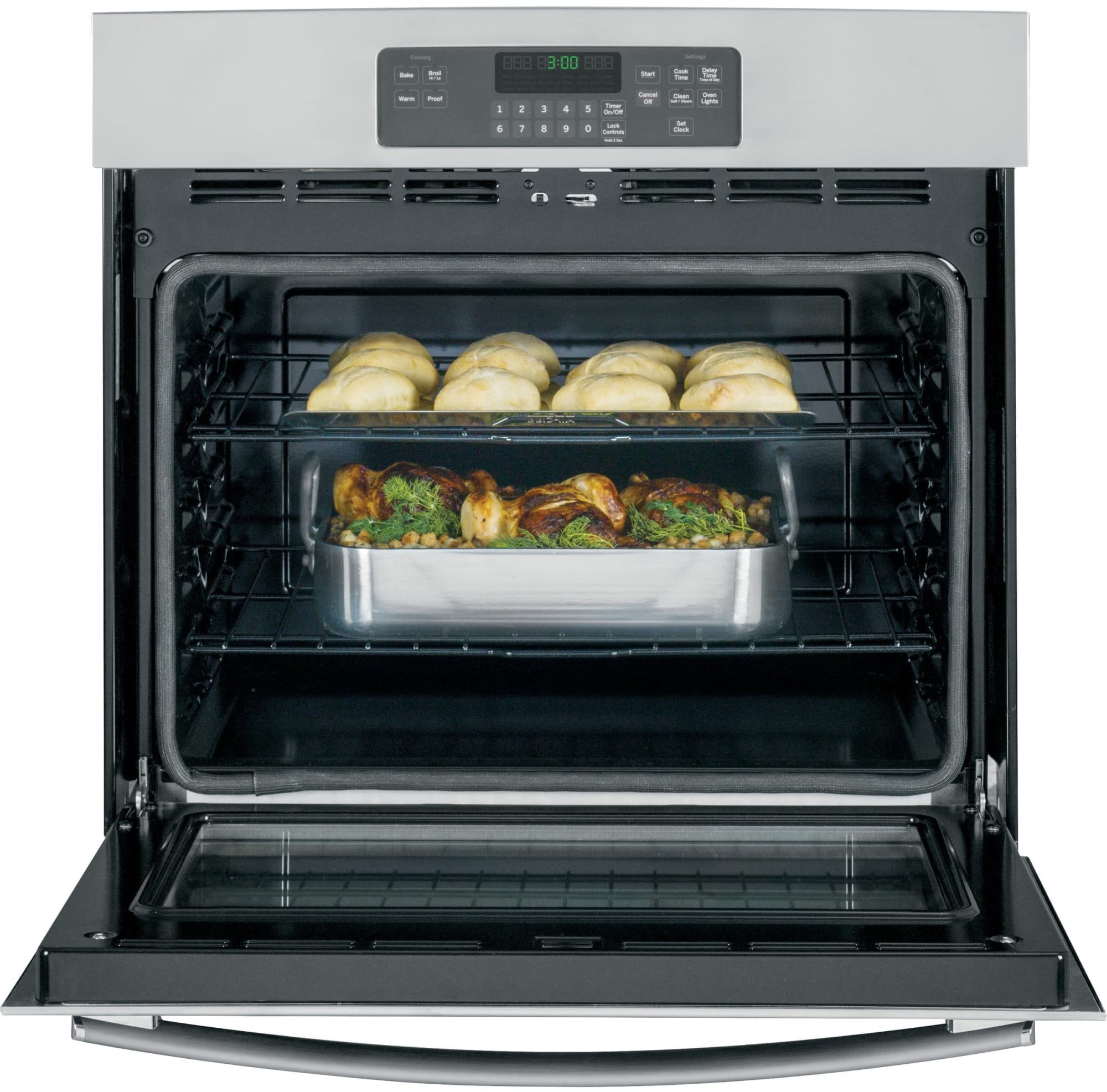 GE JT3000SFSS 30 Inch Single Electric Wall Oven with 5.0 cu. ft. Oven