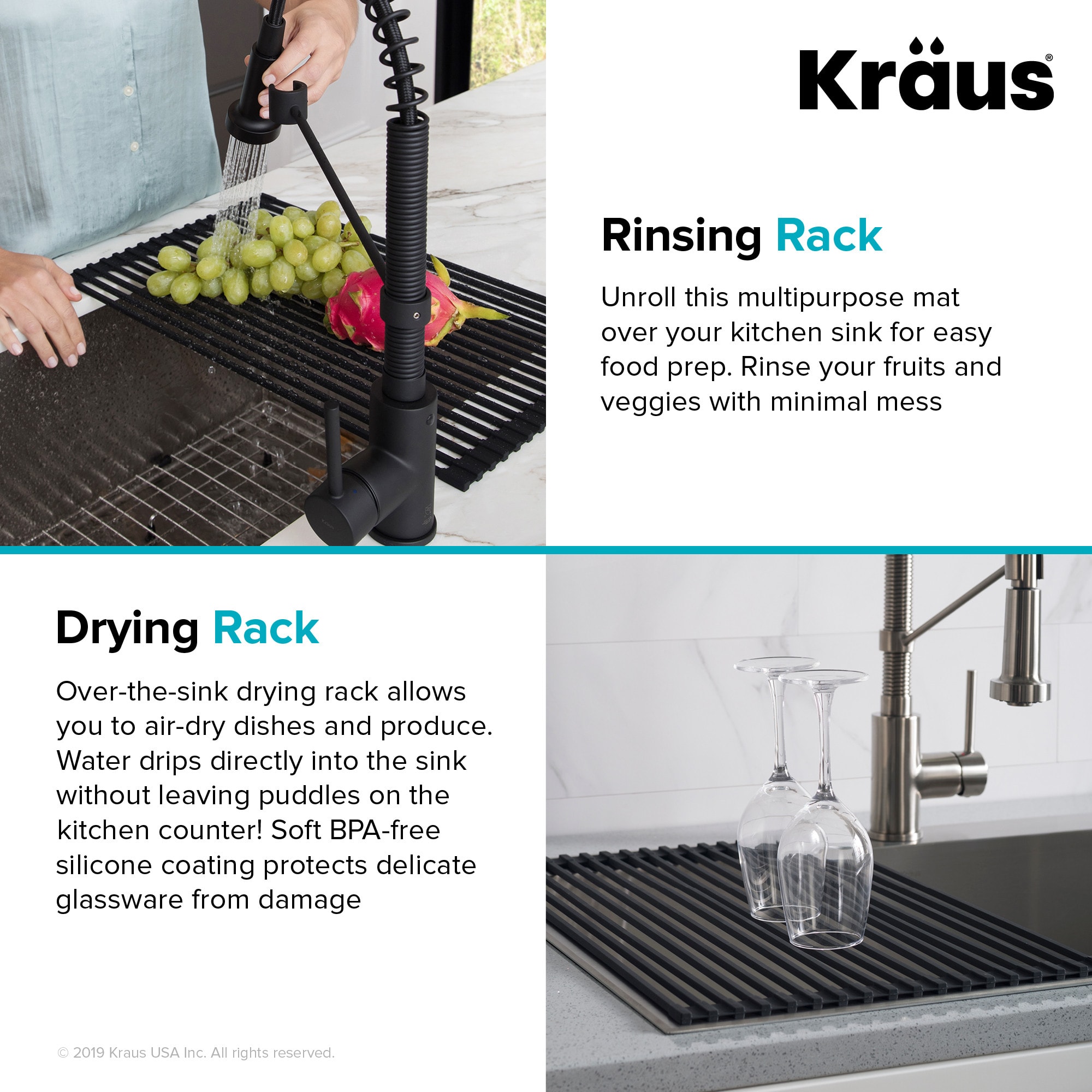 kraus over sink drying rack