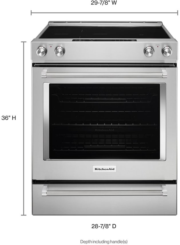 KitchenAid KSEB900ESS 30 Inch SlideIn Electric Range with 5 Elements