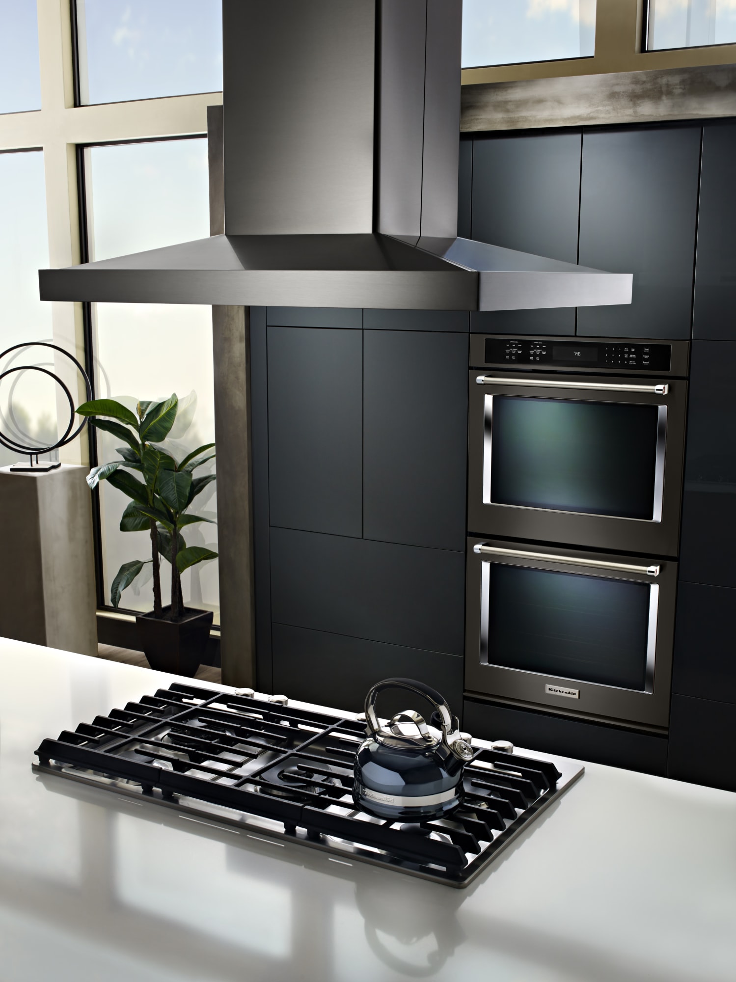 KitchenAid KVIB602DSS 42 Inch Island Chimney Range Hood with 585 CFM