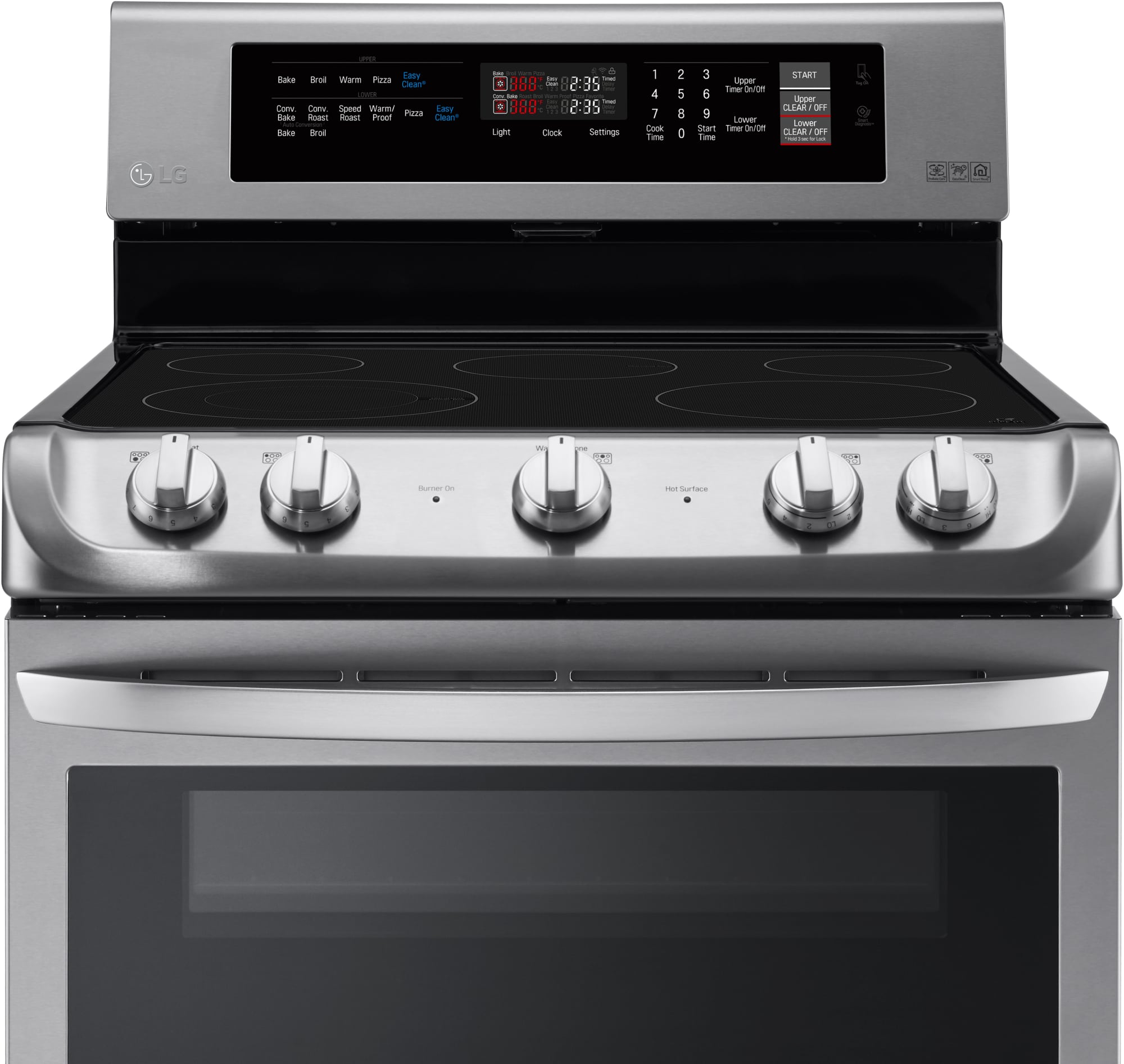 LG LDE4411ST 30 Inch Dual Oven Electric Range with 7.3 cu. ft. Capacity