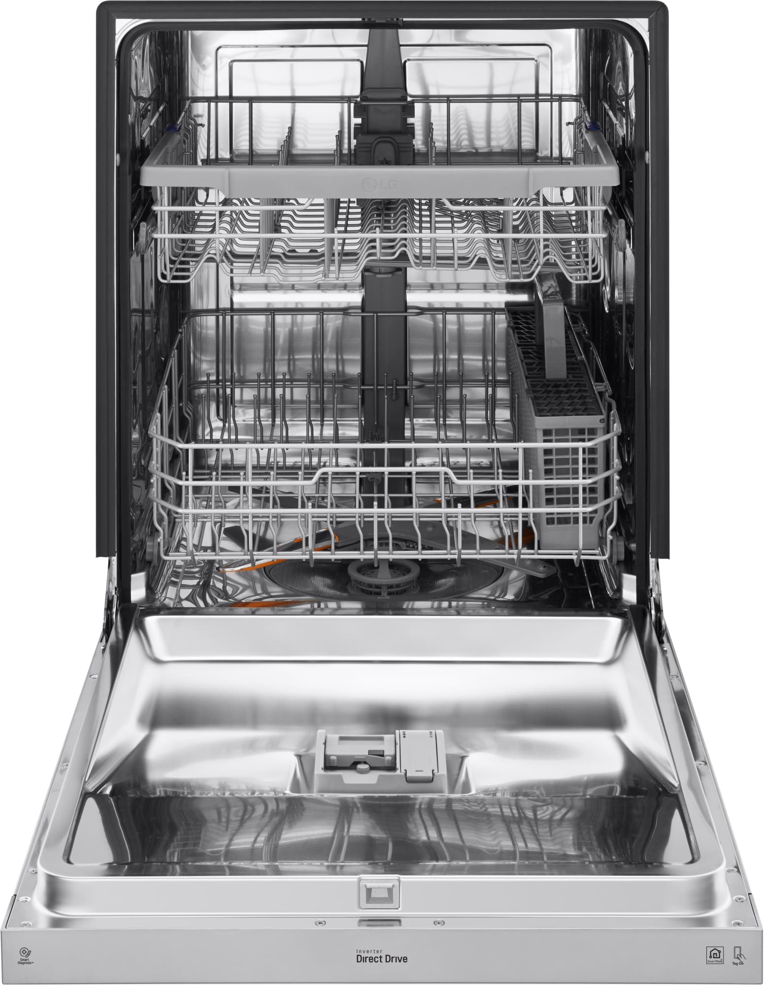 LG LDF5545ST 24 Inch Full Console BuiltIn Dishwasher with 15 Place Setting Capacity, 9 Wash