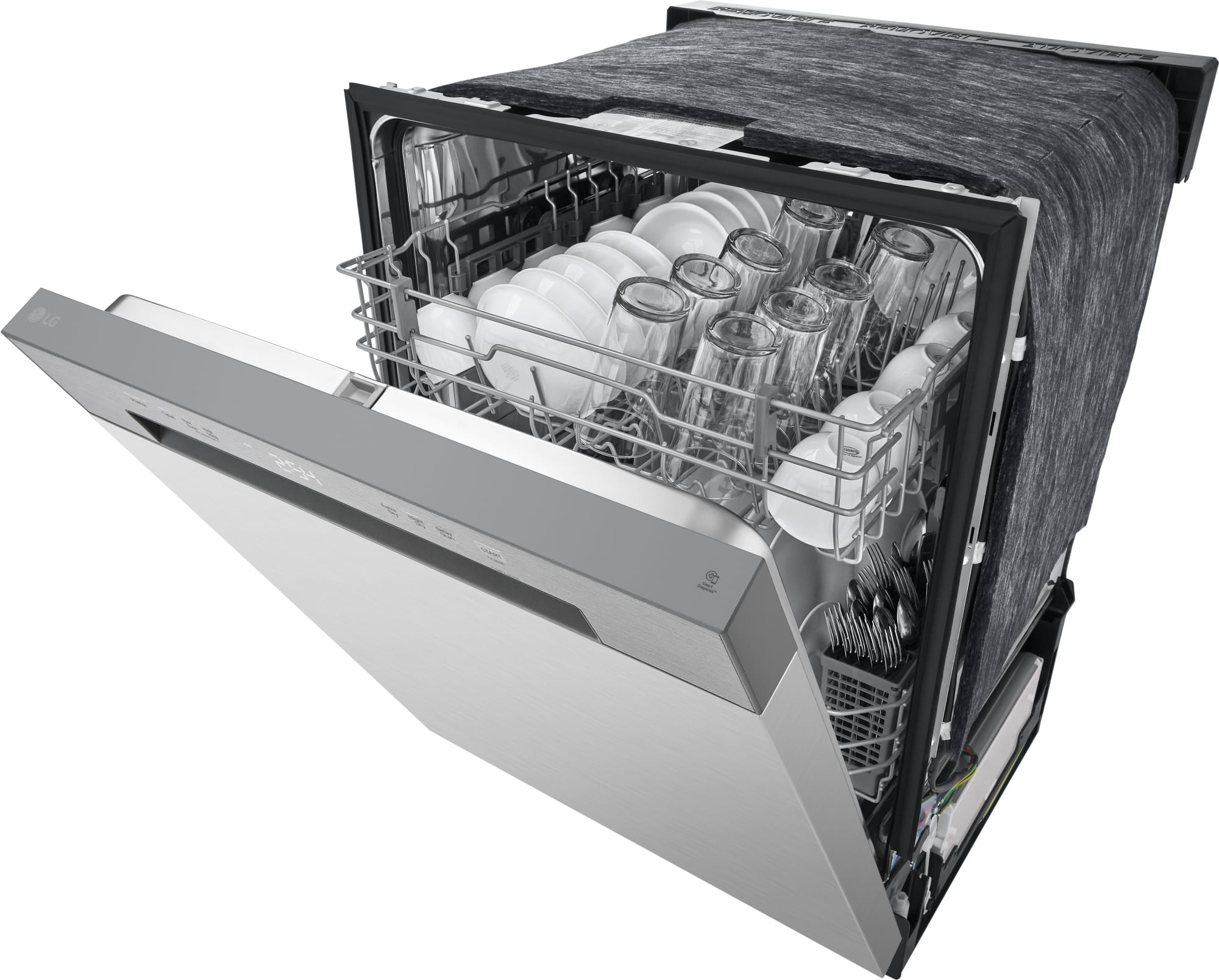 LG LDFC2423V 24 Inch Full Console Dishwasher with 15 Place Settings, 52