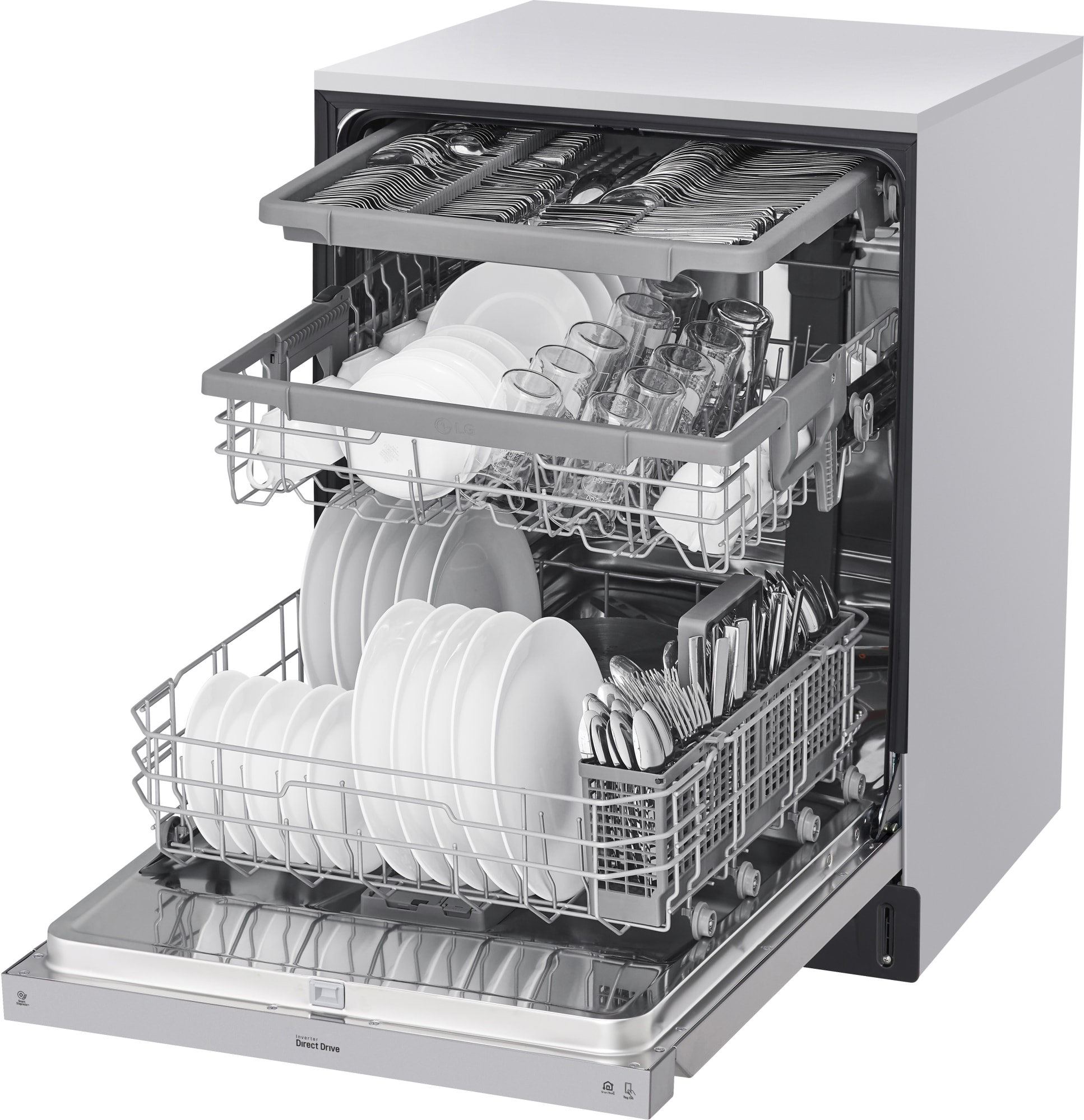 LG LDFN4542S 24 Inch Full Console Dishwasher with 15 Place Settings