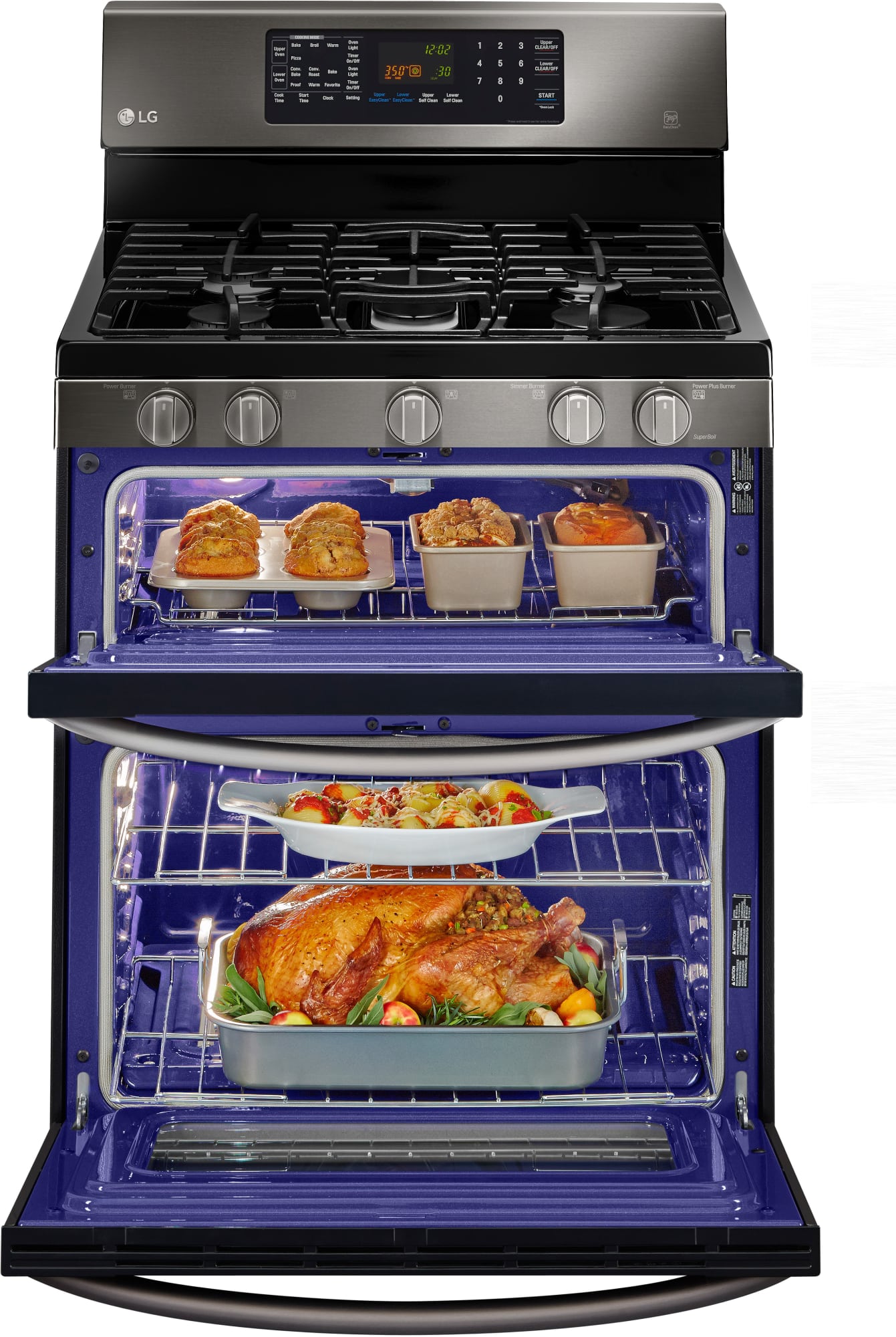LG LDG3036BD 30 Inch Freestanding Gas Range with Convection, IntuiTouch