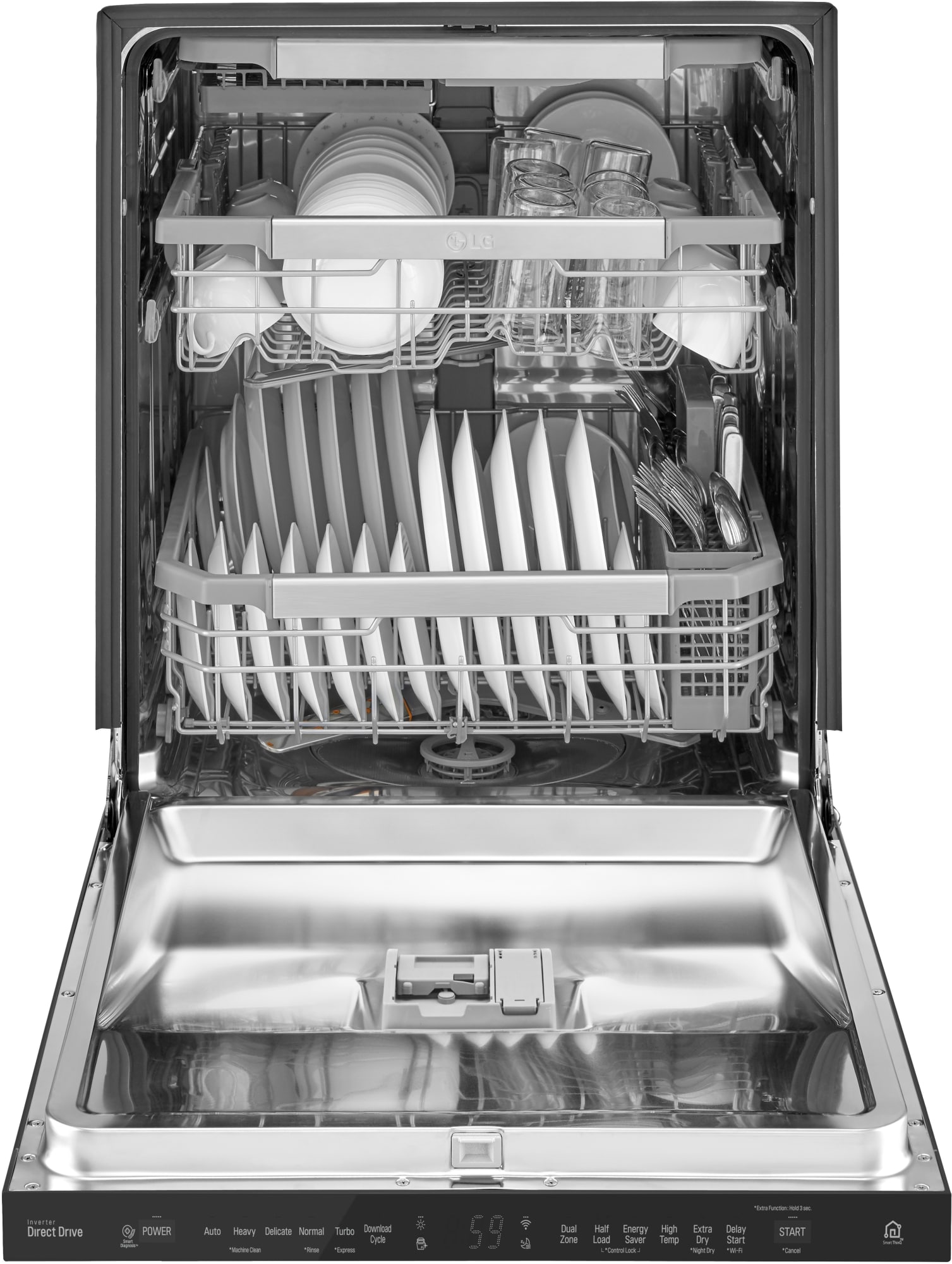 LG LDP6797BB 24 Inch Fully Integrated QuadWash™ Smart Dishwasher with