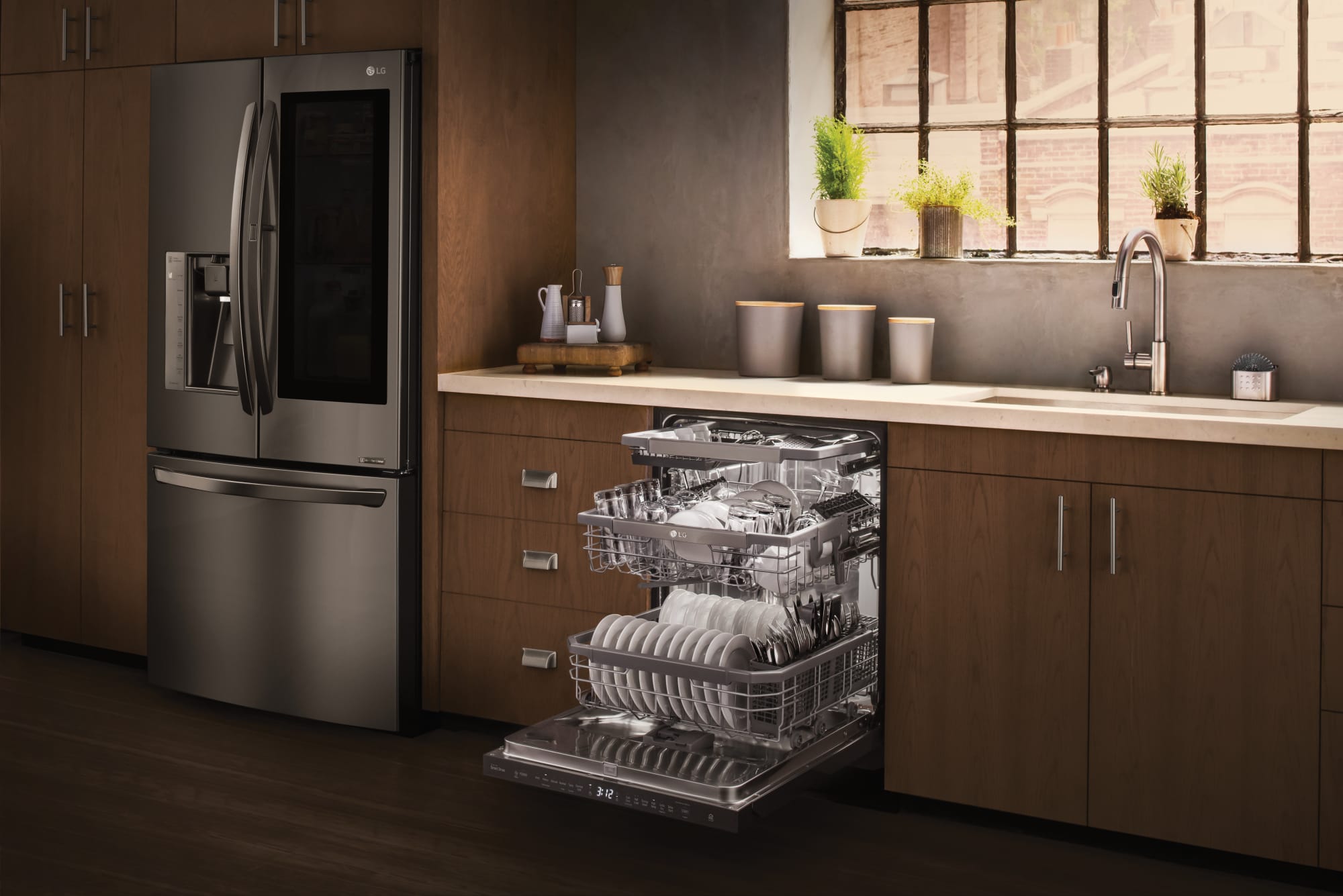 LG LDP6797BD 24 Inch Fully Integrated QuadWash™ Smart Dishwasher with