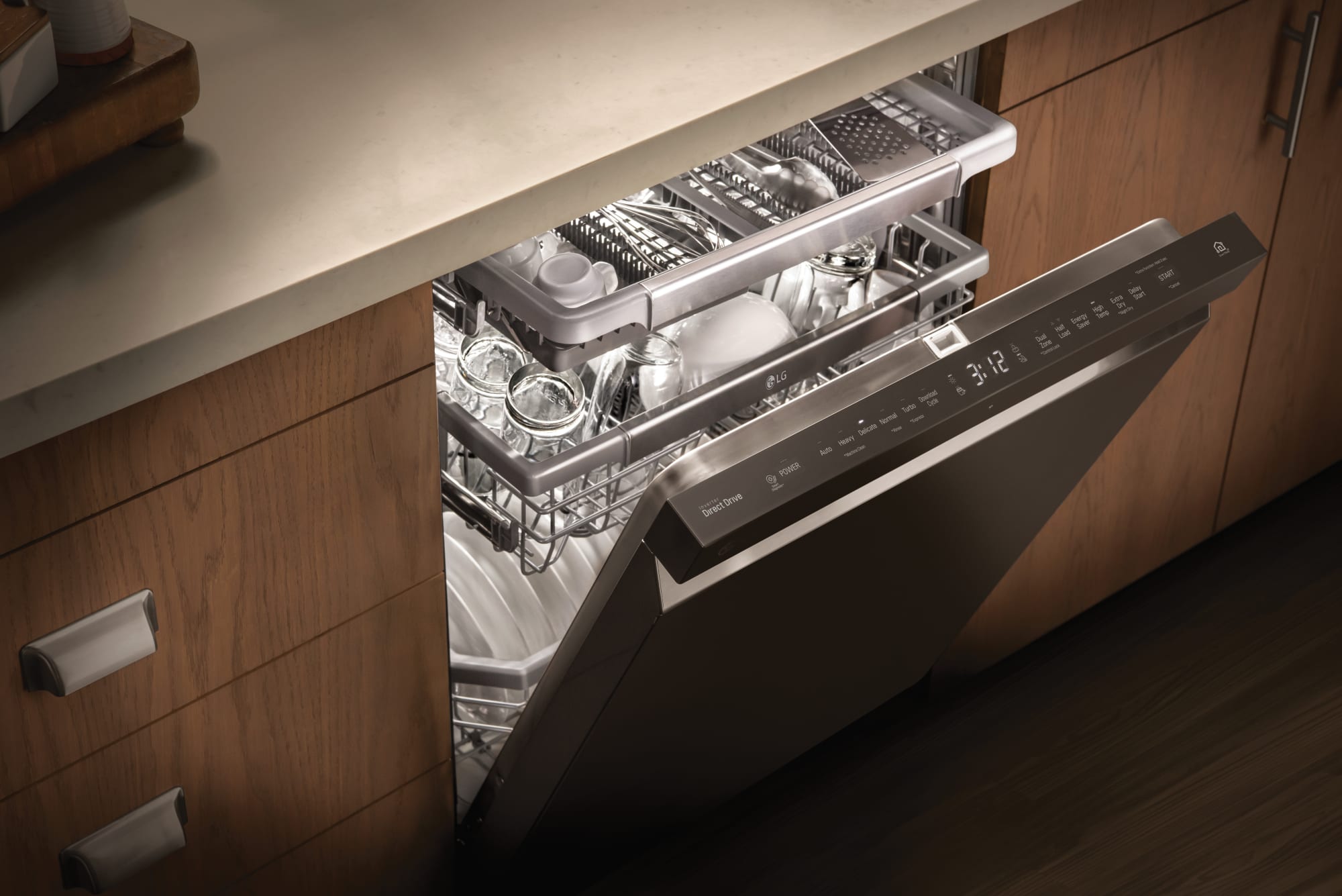 LG LDP6797BD 24 Inch Fully Integrated QuadWash™ Smart Dishwasher with