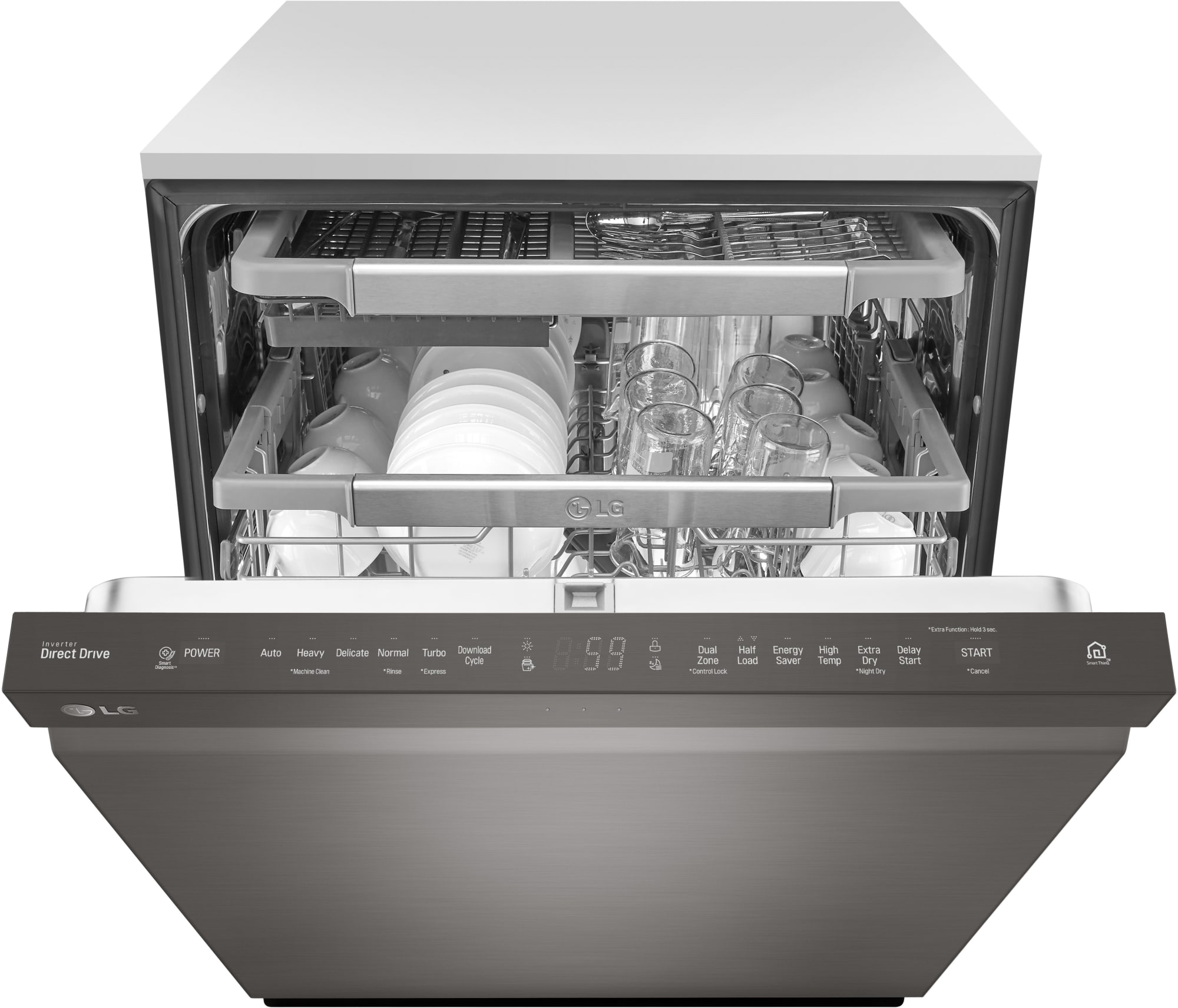 LG LDP6797BD 24 Inch Fully Integrated QuadWash™ Smart Dishwasher with