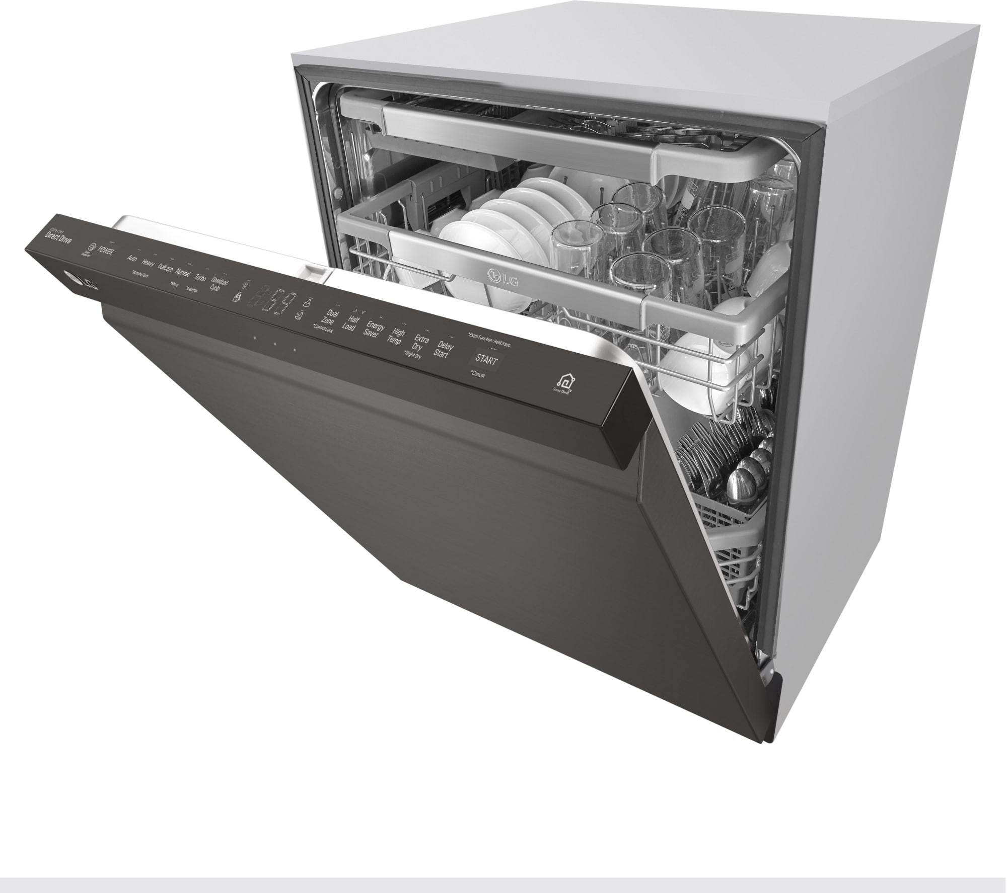 LG LDP6797BD 24 Inch Fully Integrated QuadWash™ Smart Dishwasher with