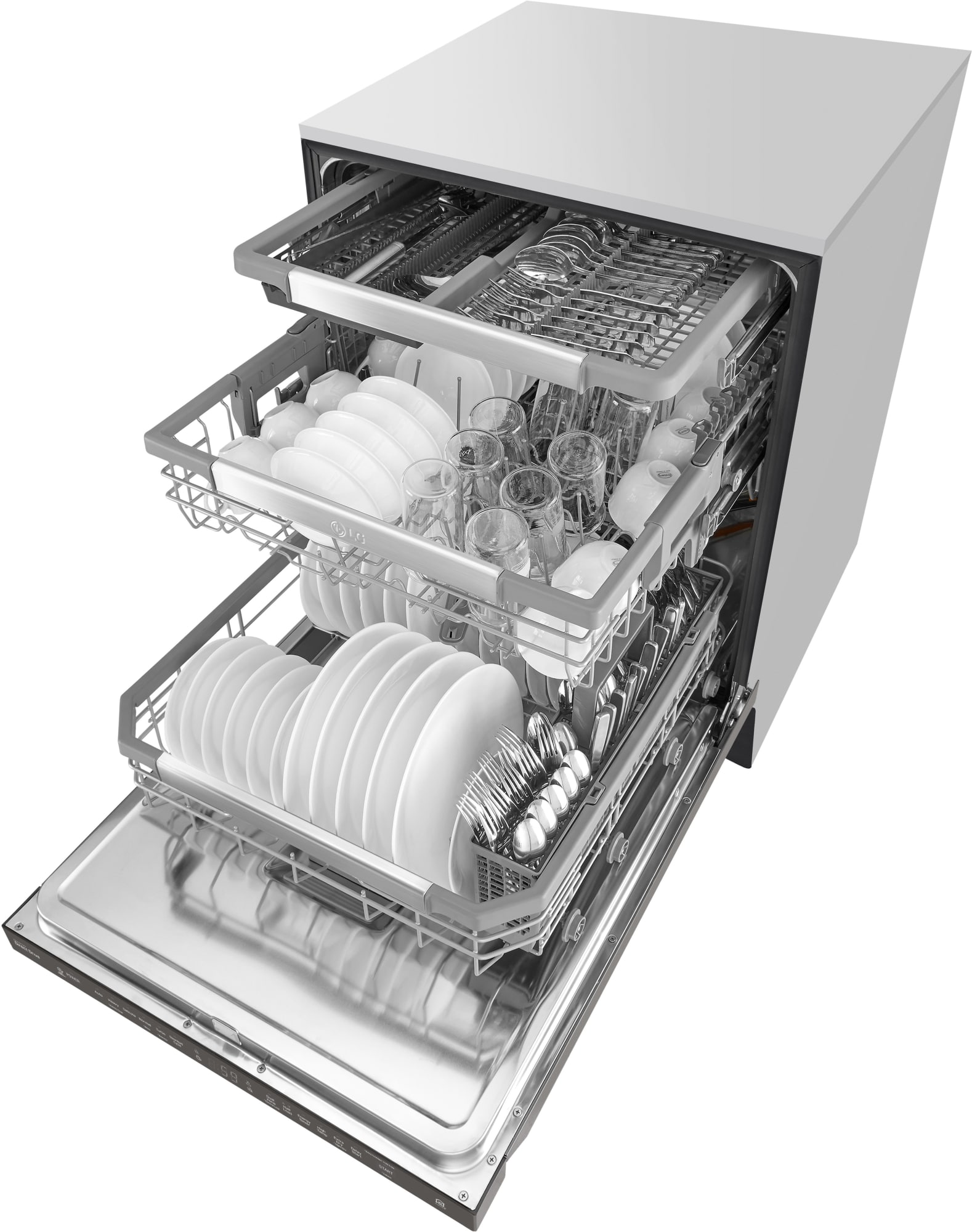 LG LDP6797BD 24 Inch Fully Integrated QuadWash™ Smart Dishwasher with
