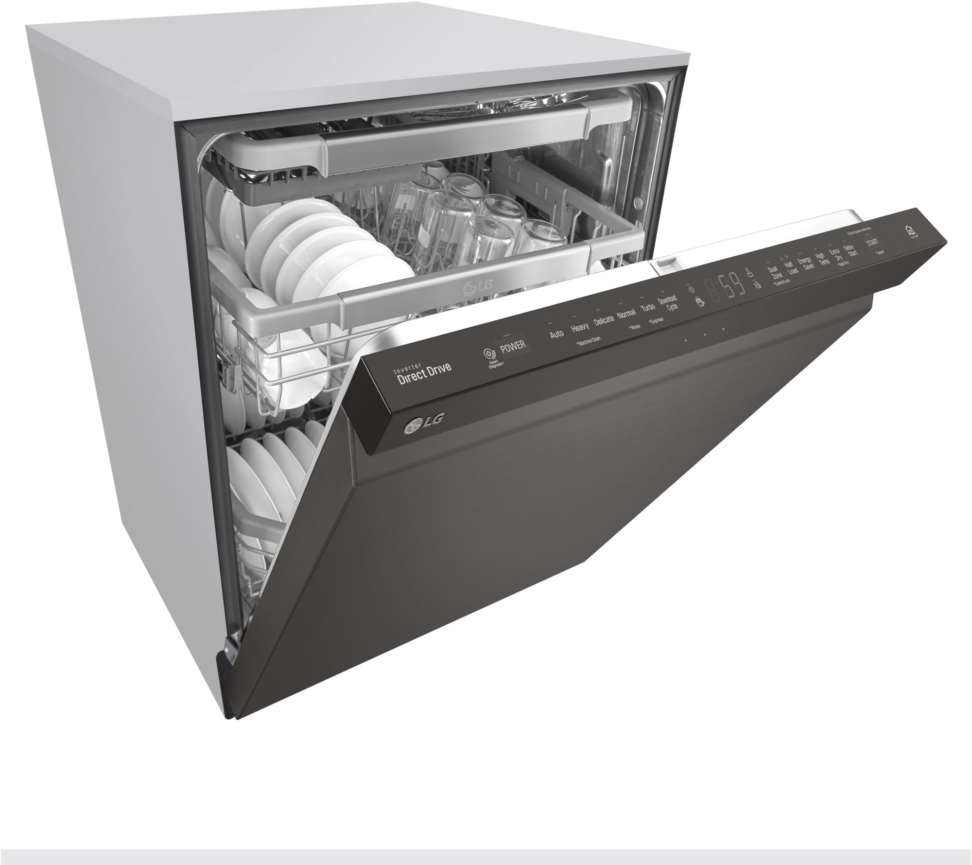 LG LDP6797BD 24 Inch Fully Integrated QuadWash™ Smart Dishwasher with