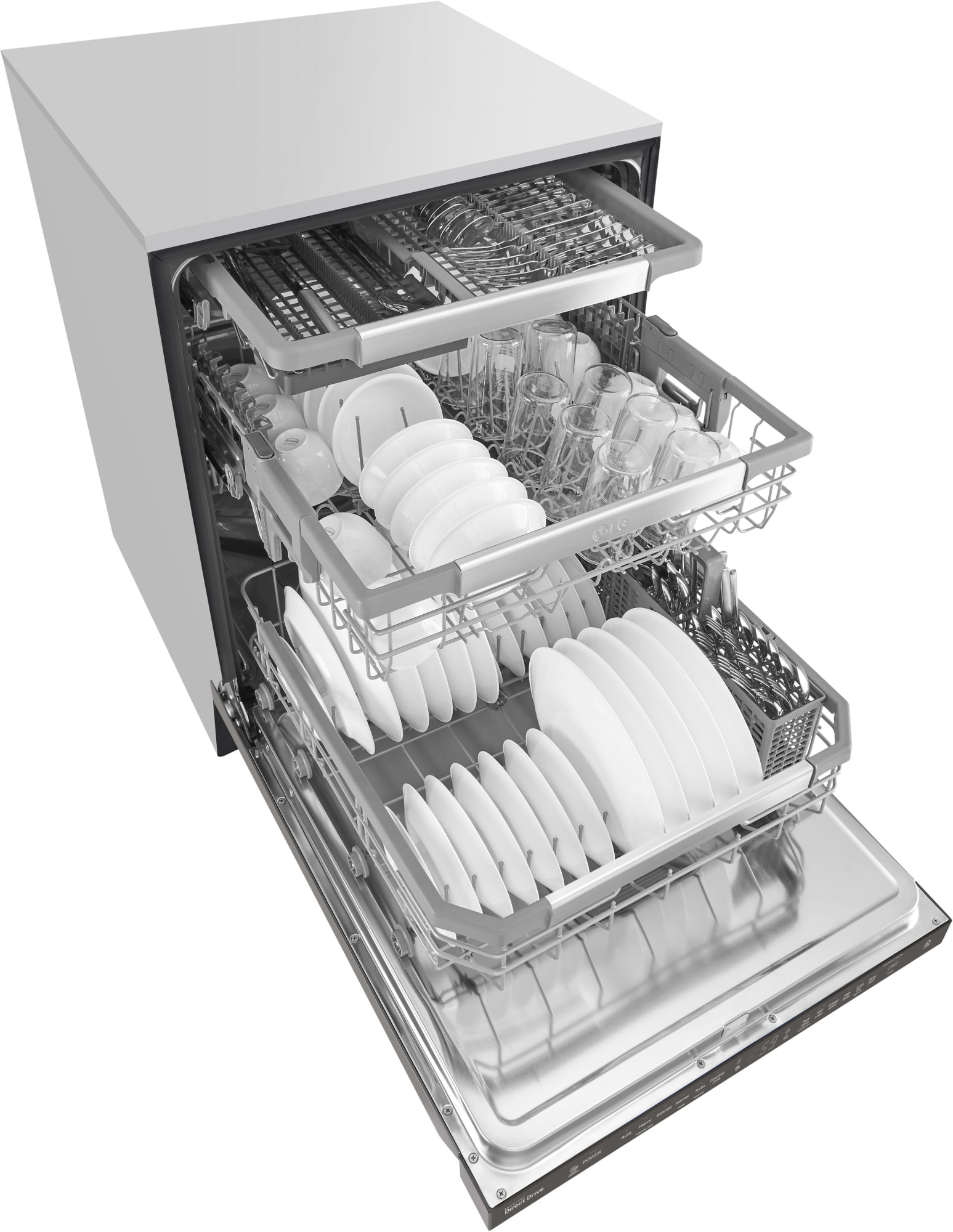 LG LDP6797BD 24 Inch Fully Integrated QuadWash™ Smart Dishwasher with