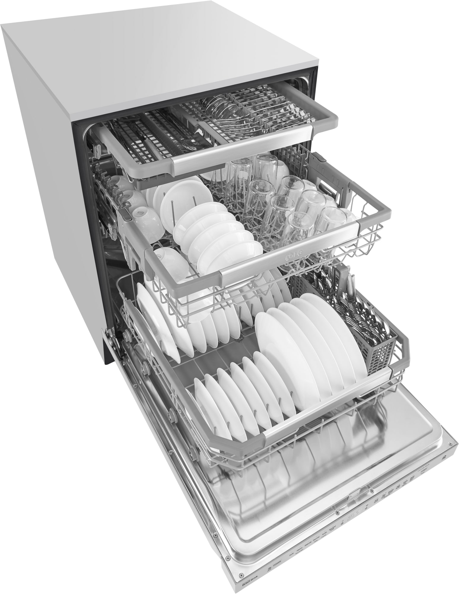 LG LDP6797ST 24 Inch Fully Integrated QuadWash™ Smart Dishwasher with