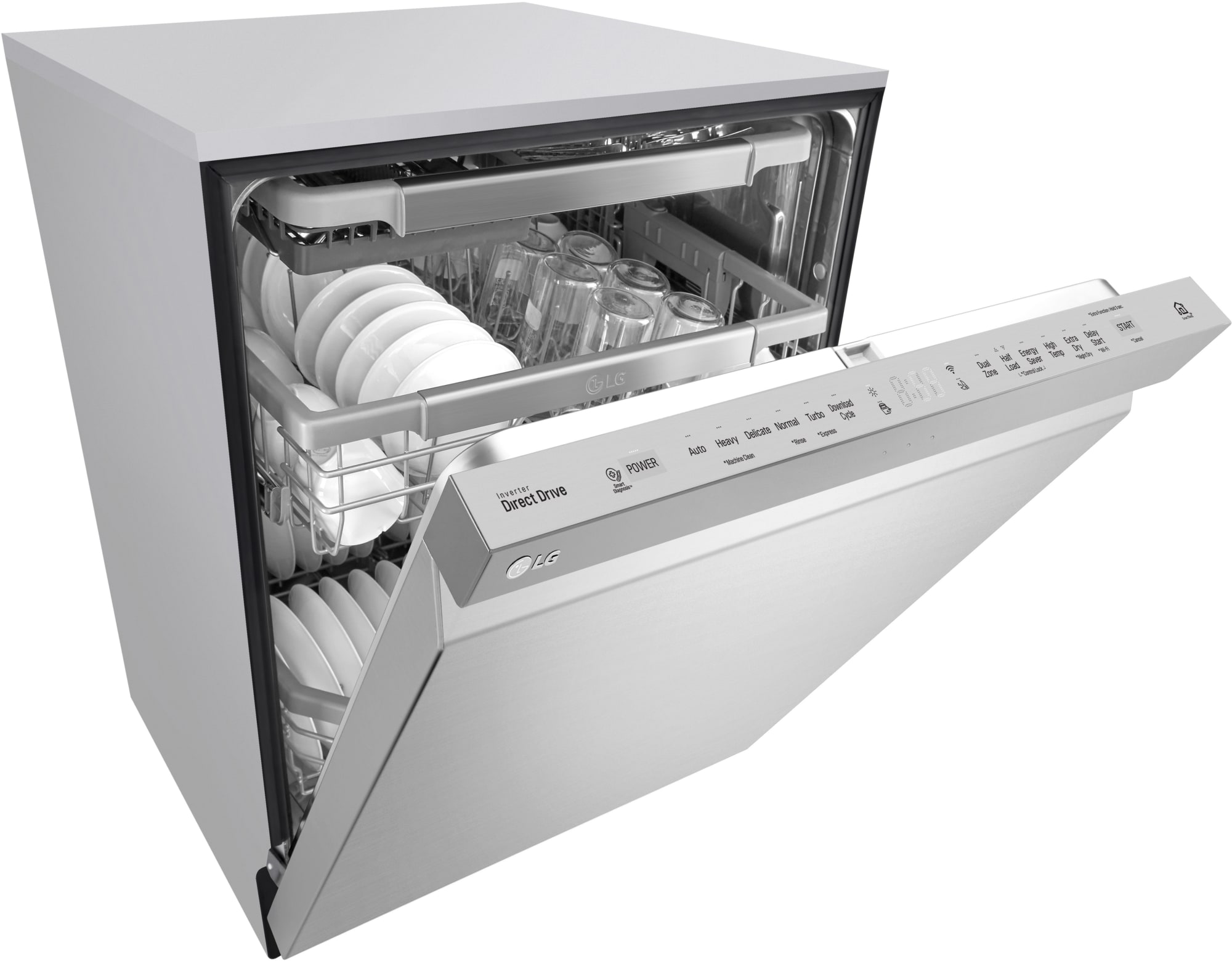 LG LDP6797ST 24 Inch Fully Integrated QuadWash™ Smart Dishwasher with