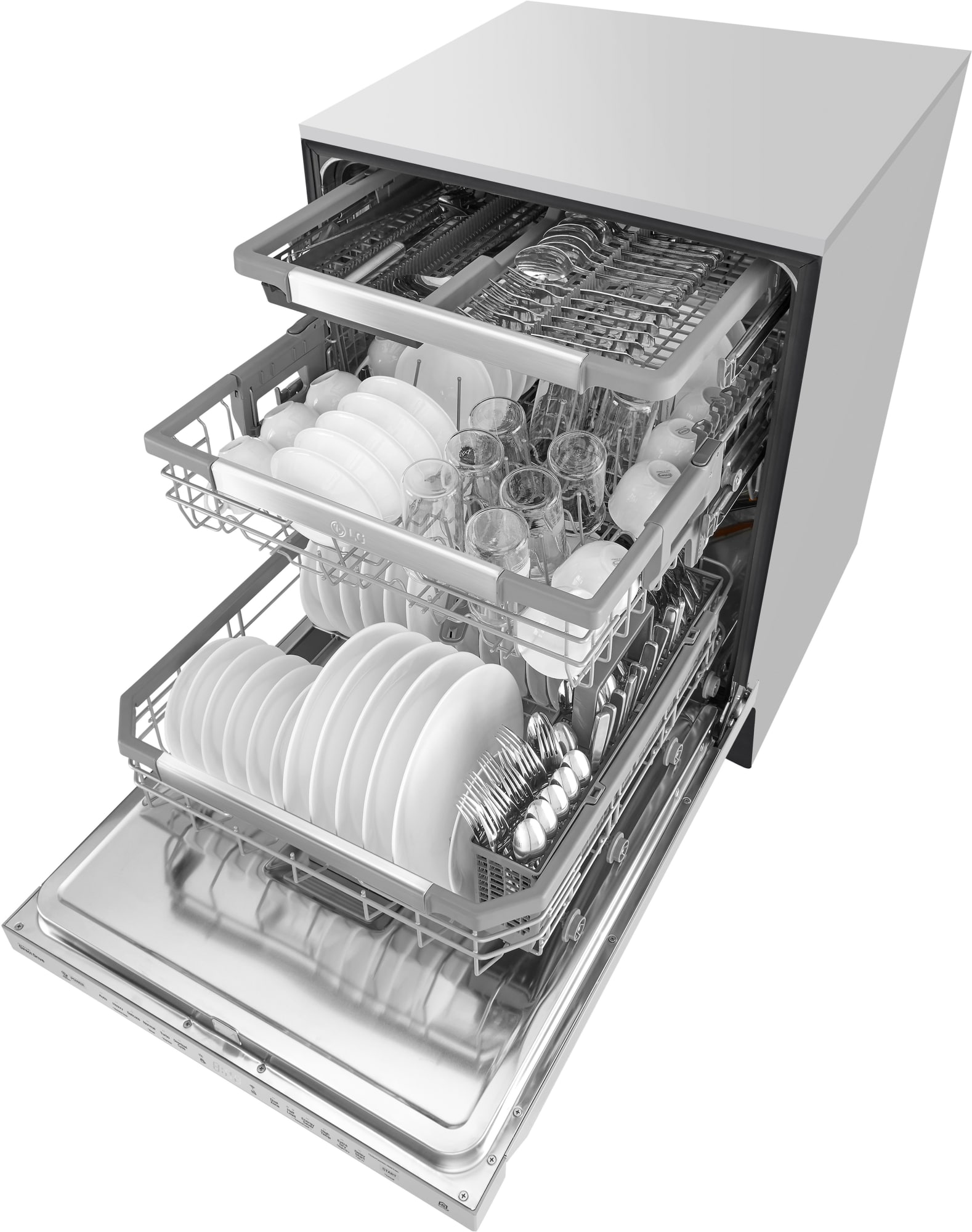 LG LDP6797ST 24 Inch Fully Integrated QuadWash™ Smart Dishwasher with