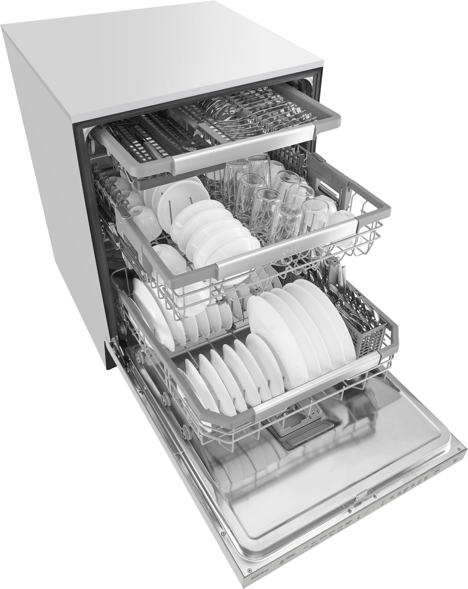 LG LDT7797ST Fully Integrated Dishwasher with QuadWash™, 3rd Rack, SmartThinQ®, EasyRack™ Plus