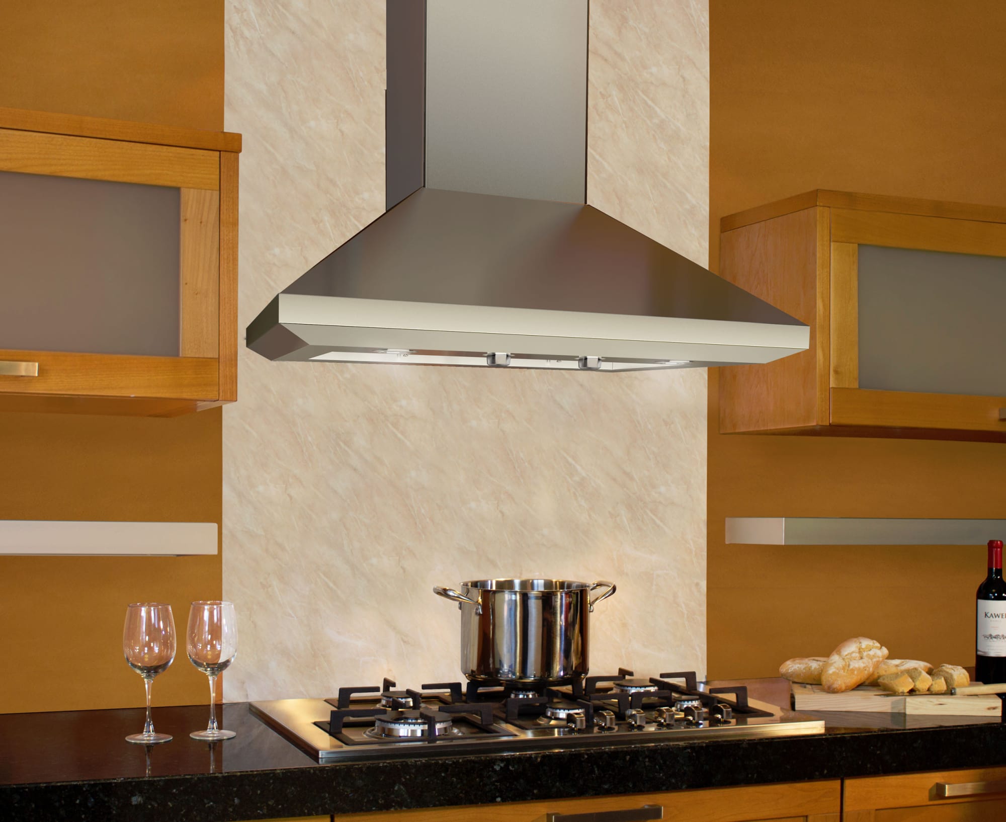 Elica ELN136SS 36 Inch Wall Mount Chimney Hood with 600 CFM Internal