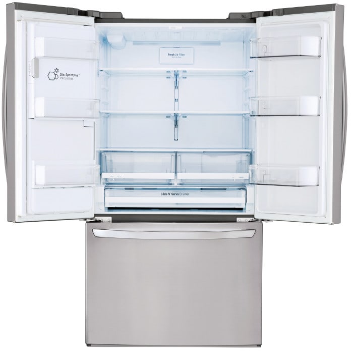 LG LFXC22526S 36 Inch Counter Depth Smart French Door Refrigerator with