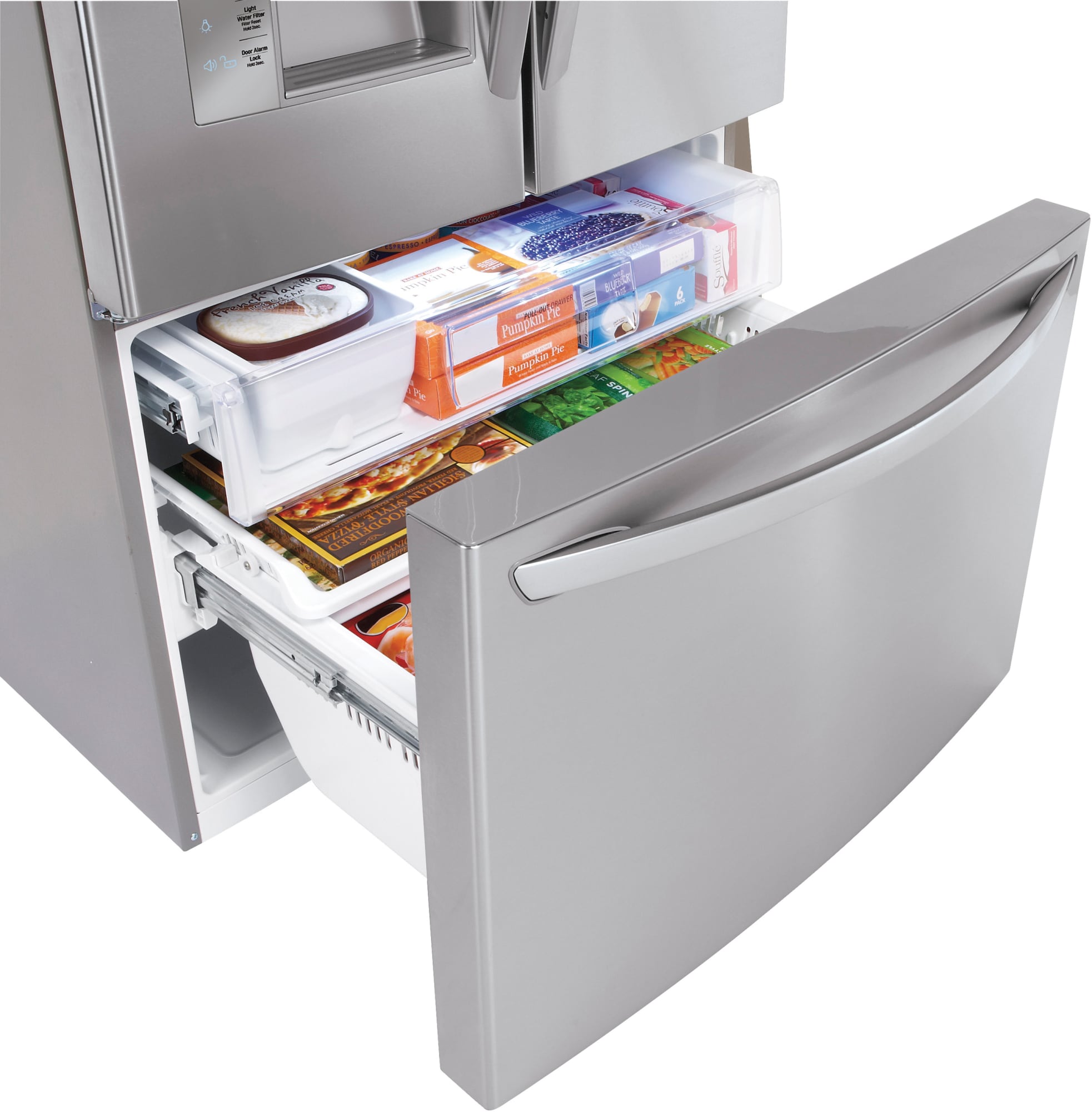 LG LFXC24726S 36 Inch Counter Depth French Door Refrigerator with Slim