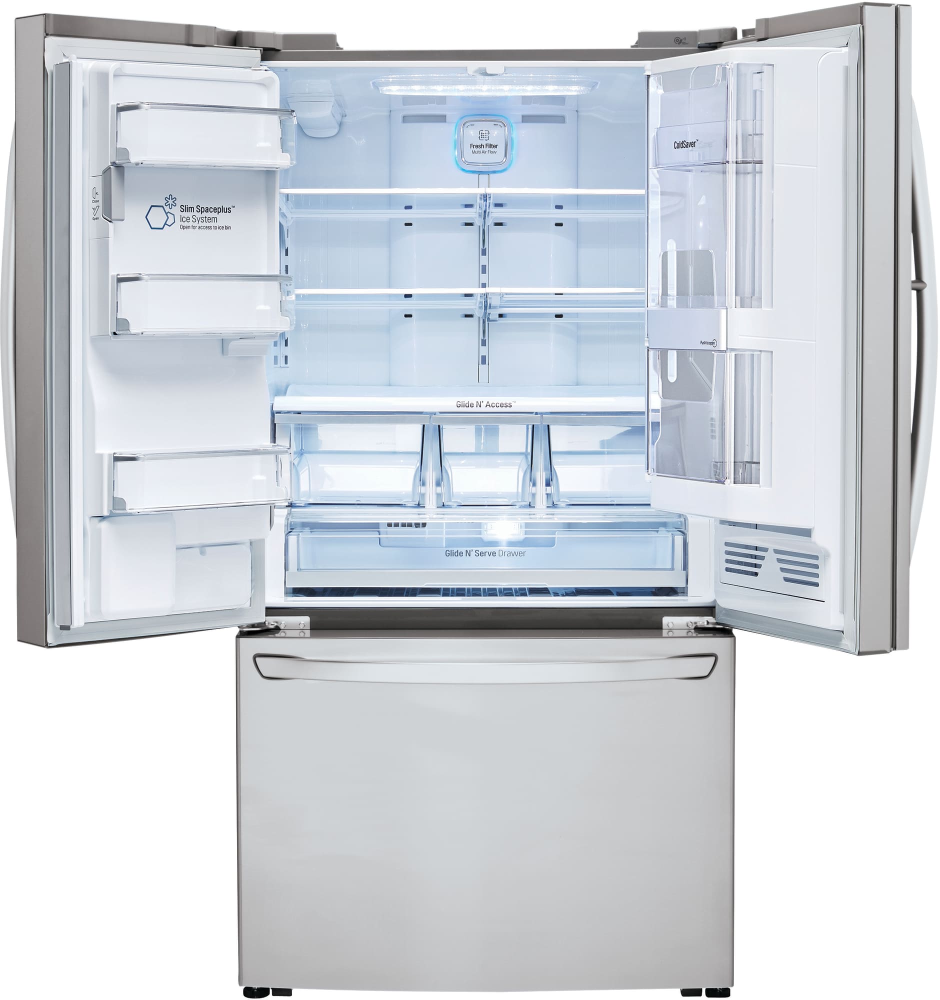 LG LFXC24796S 36 Inch Counter Depth Smart French Door Refrigerator with