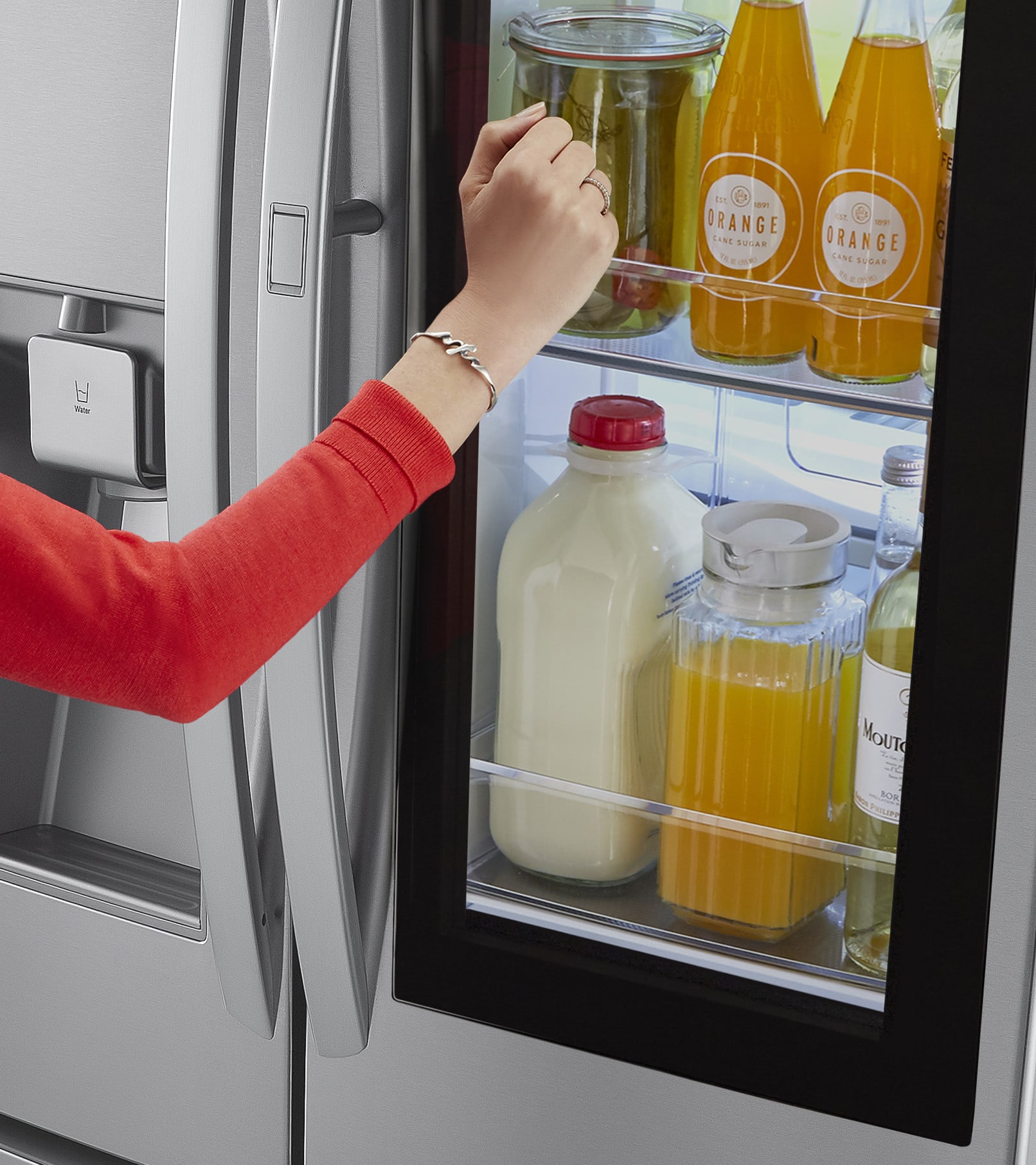 LG LFXC24796S 36 Inch Counter Depth Smart French Door Refrigerator with