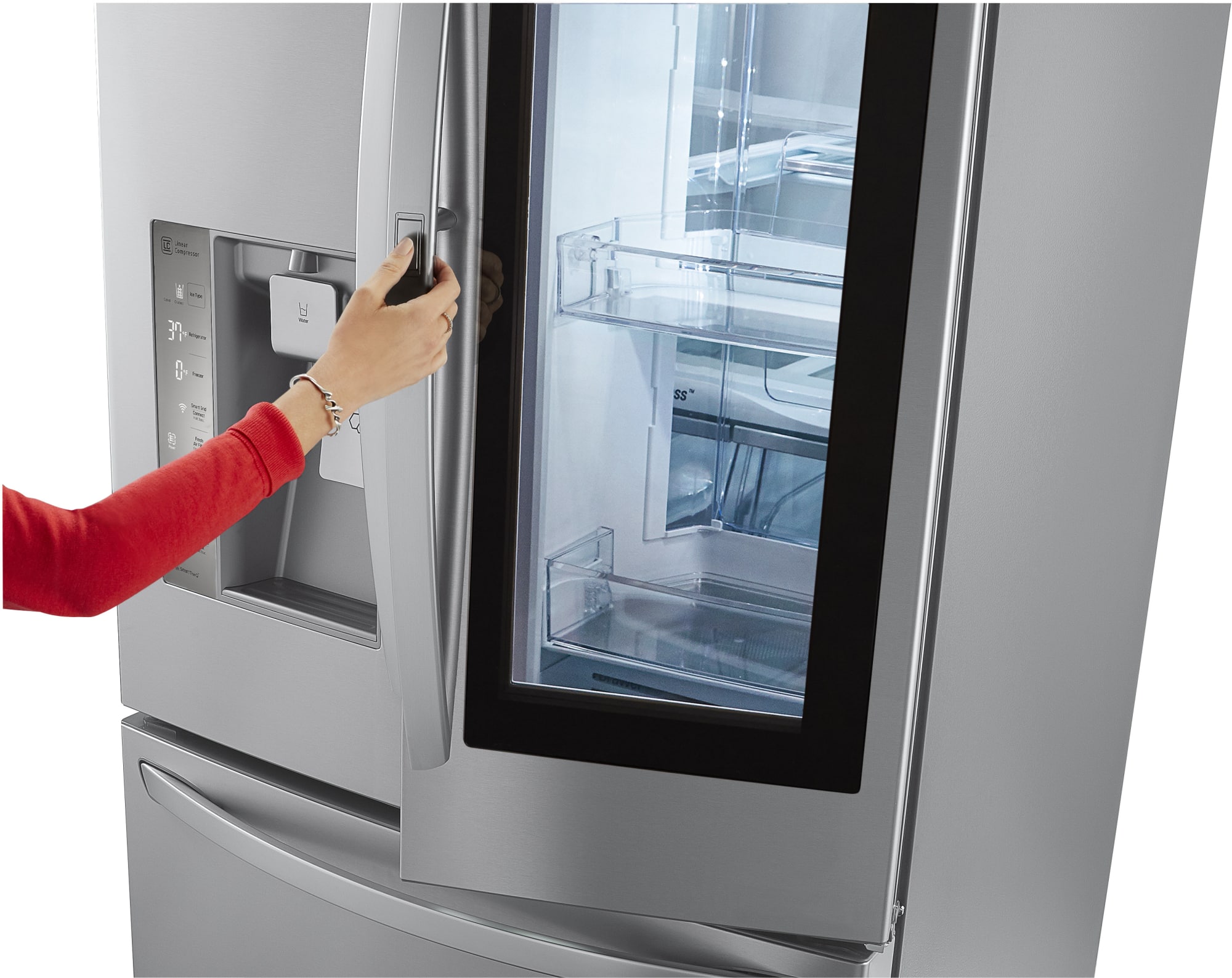 LG LFXC24796S 36 Inch Counter Depth Smart French Door Refrigerator with