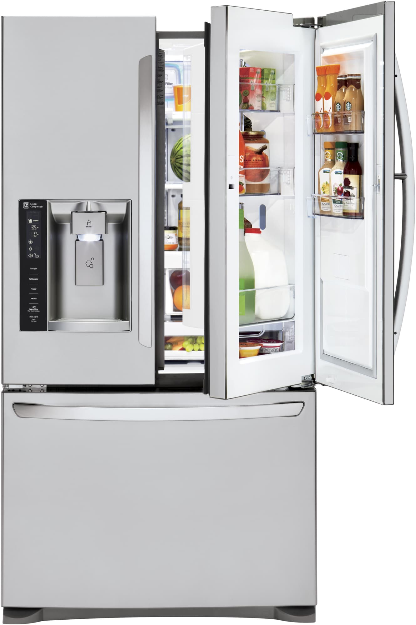 LG LFXS24566S 36 Inch French Door Refrigerator with Door-in-Door ...