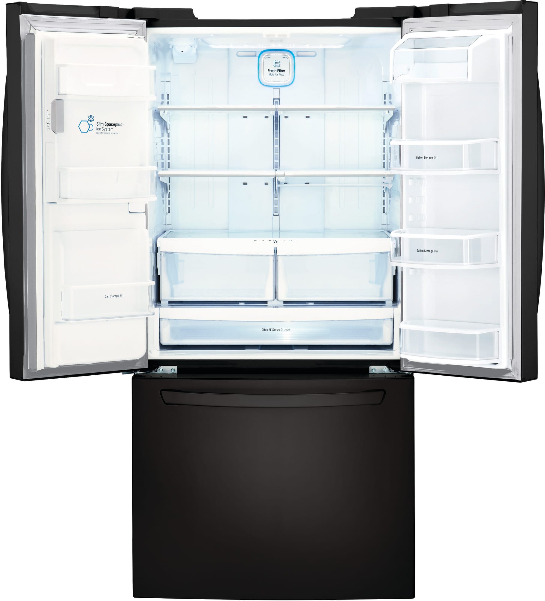 LG LFXS24623B 33 Inch French Door Refrigerator with Slim SpacePlus® Ice