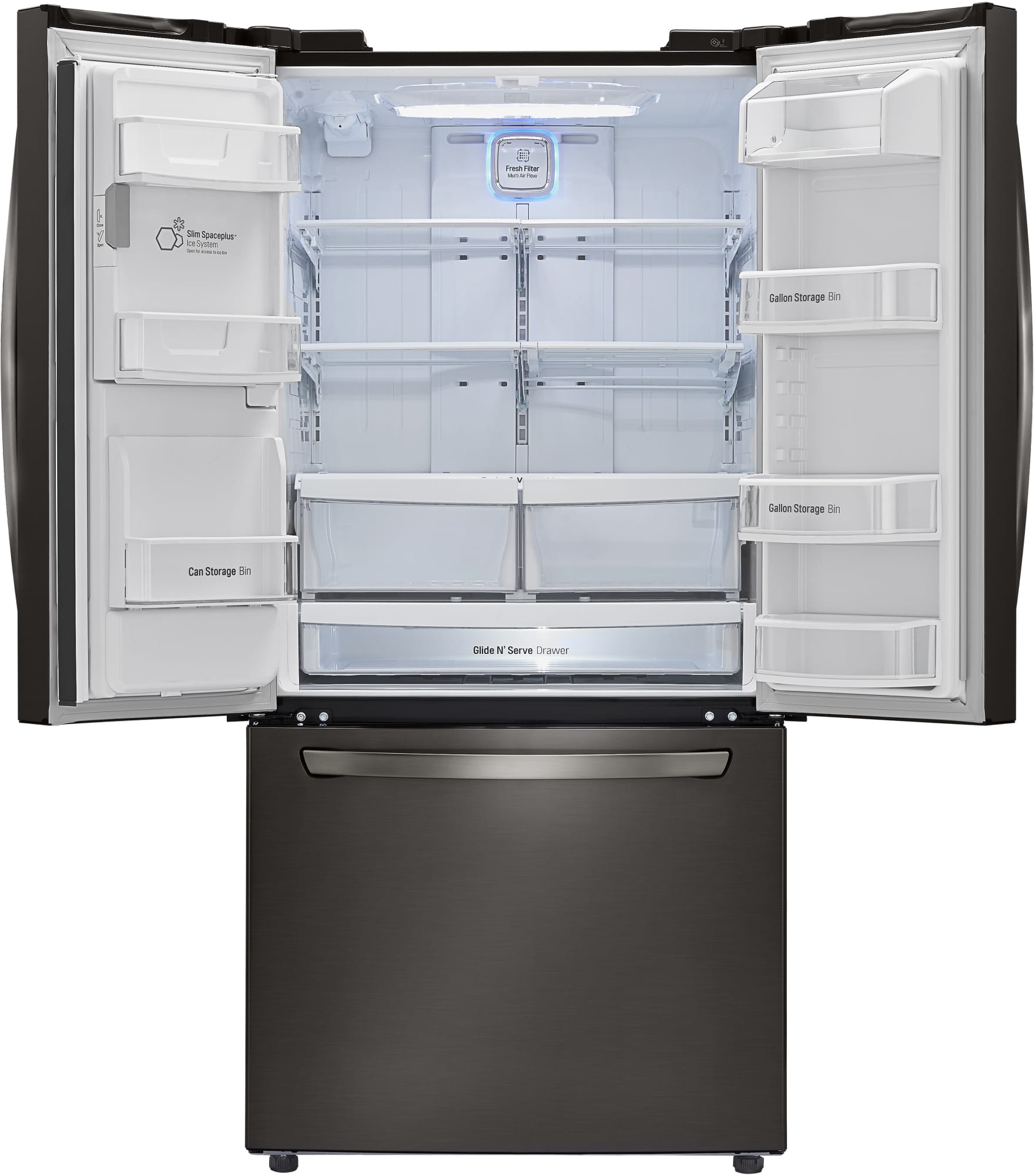 LG LFXS24623D 33 Inch French Door Refrigerator with Slim SpacePlus® Ice