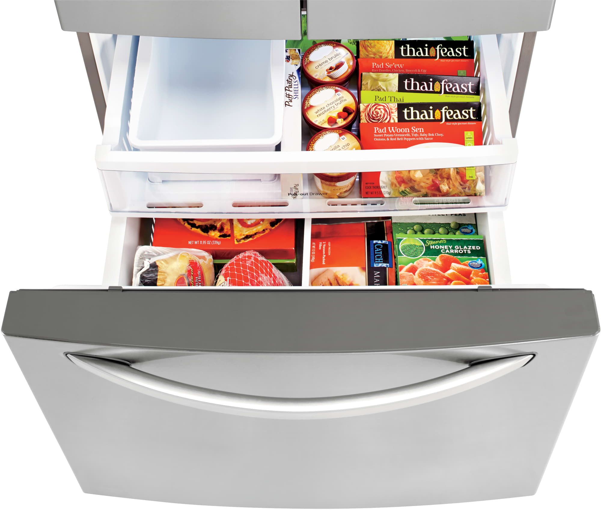 LG LFXS24623S 33 Inch French Door Refrigerator with Slim SpacePlus® Ice