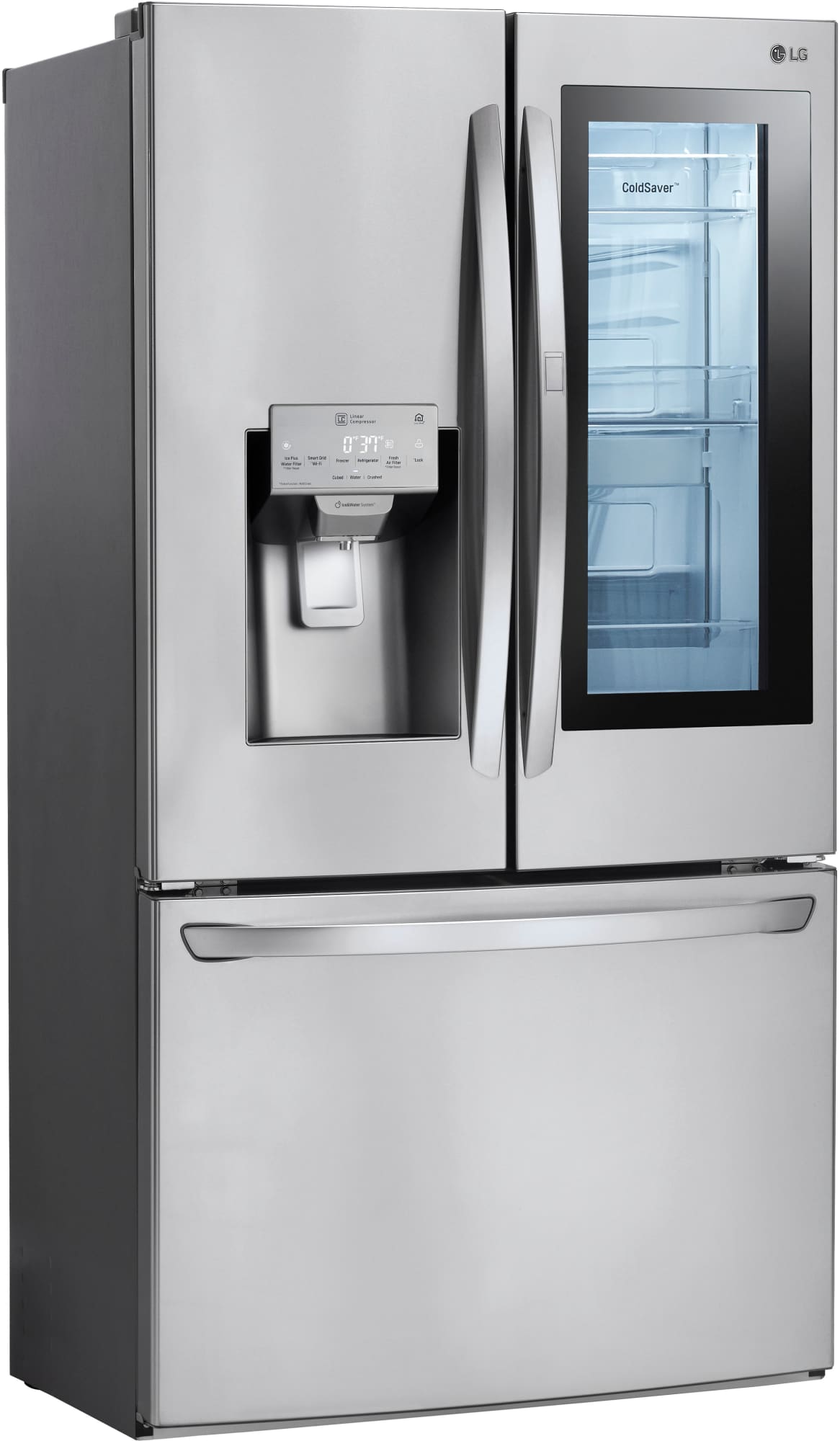 LG LFXS28596S 36 Inch Smart French Door Refrigerator with 27.5 Cu. Ft. Capacity, WiFi, InstaView 